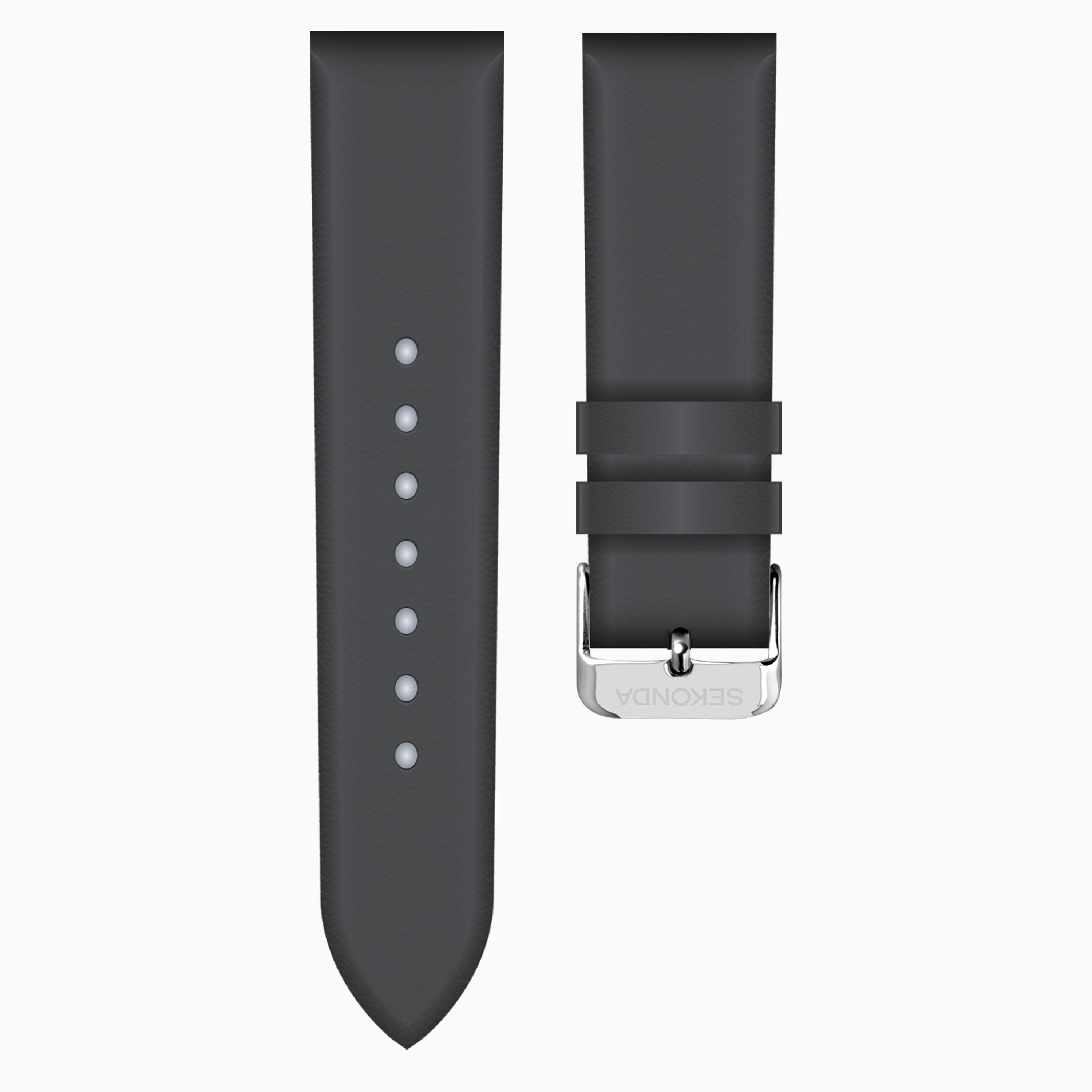 Dark grey leather watch strap clearance