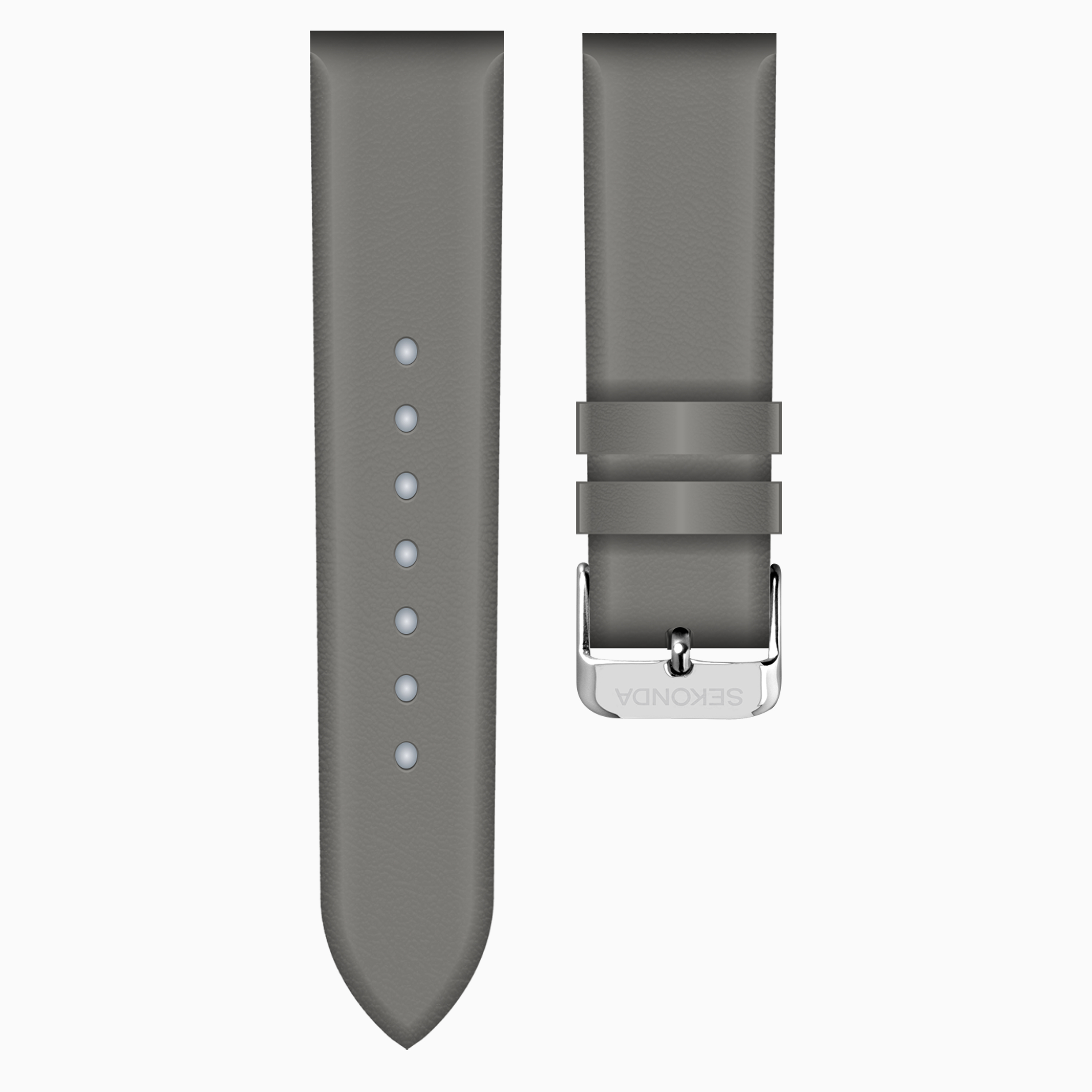 Grey leather watch strap 18mm deals