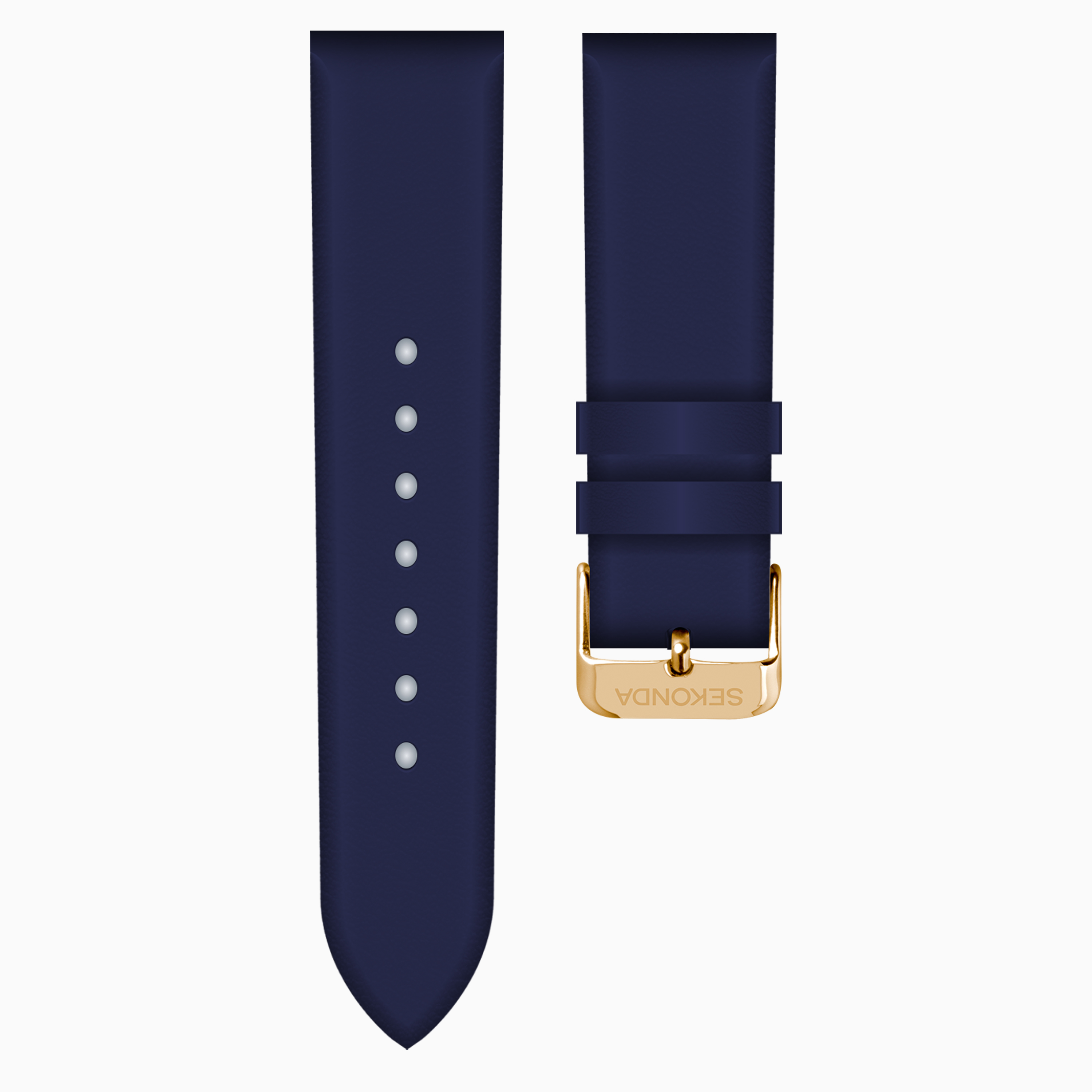 Navy 14mm Leather Watch Strap For Rose Gold Buckle Sekonda Watch Builder Watch