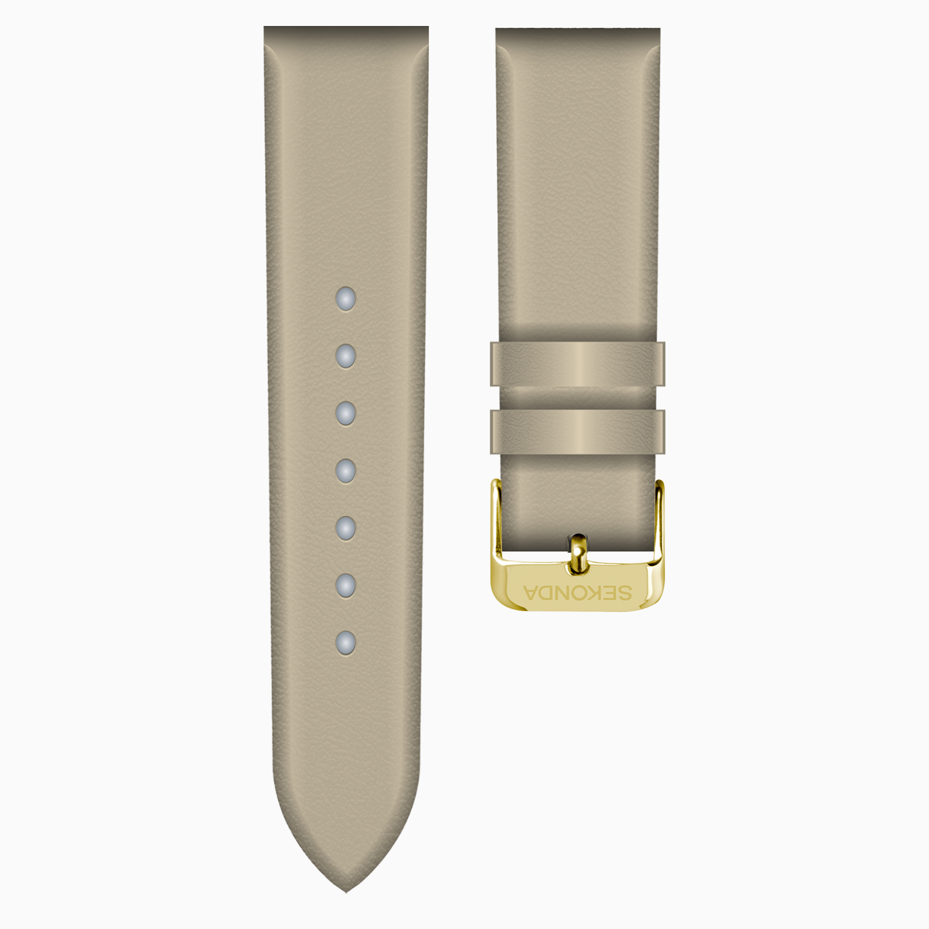 Gold 20mm Faux Leather Watch Strap For Gold Buckle Sekonda Watch ...
