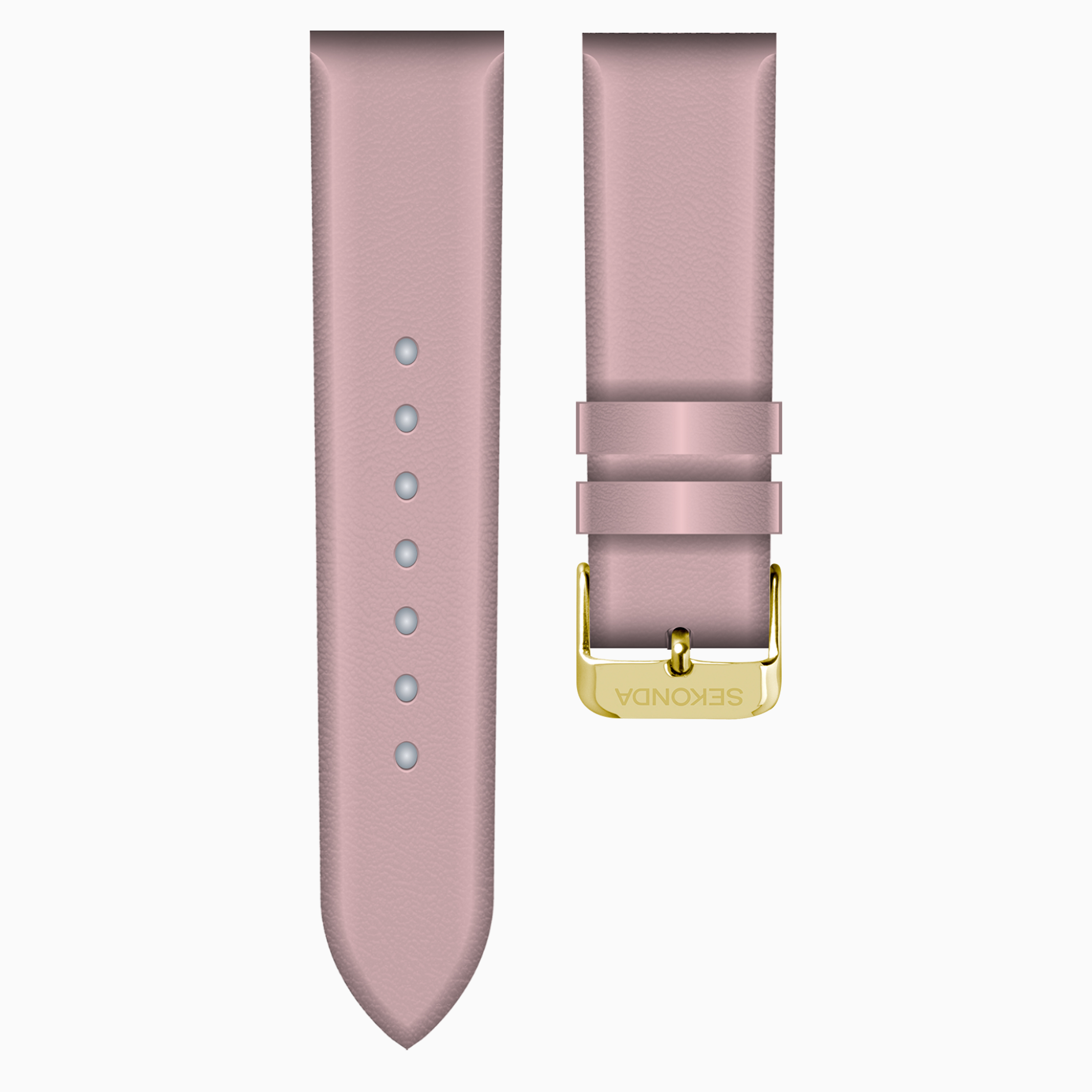 Light Pink 18mm Faux Leather Watch Strap For Gold Buckle Sekonda Watch ...