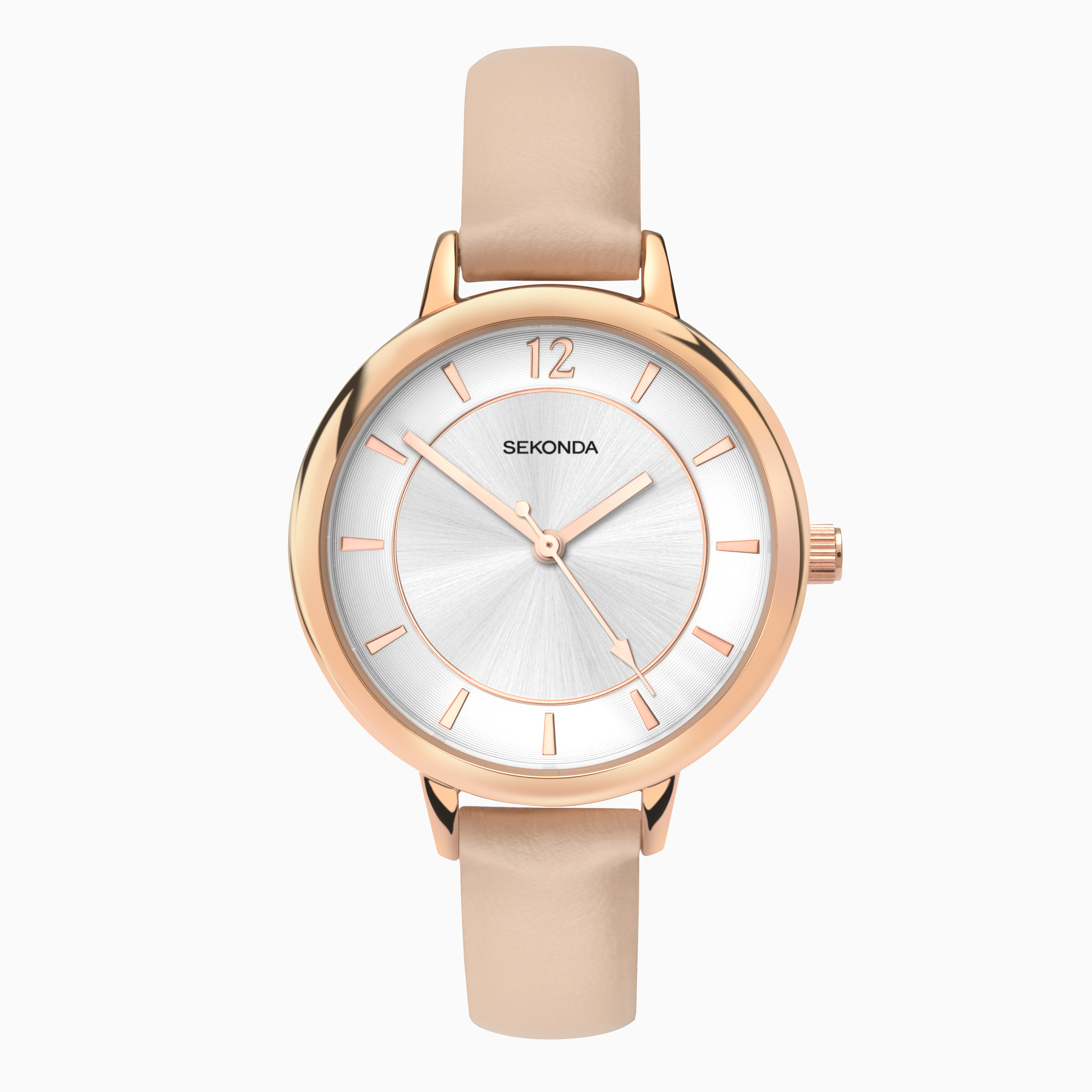 Product Image for Sekonda Sekonda Ladies Watch | Rose Gold Case & PU Strap with Silver Dial | 2137