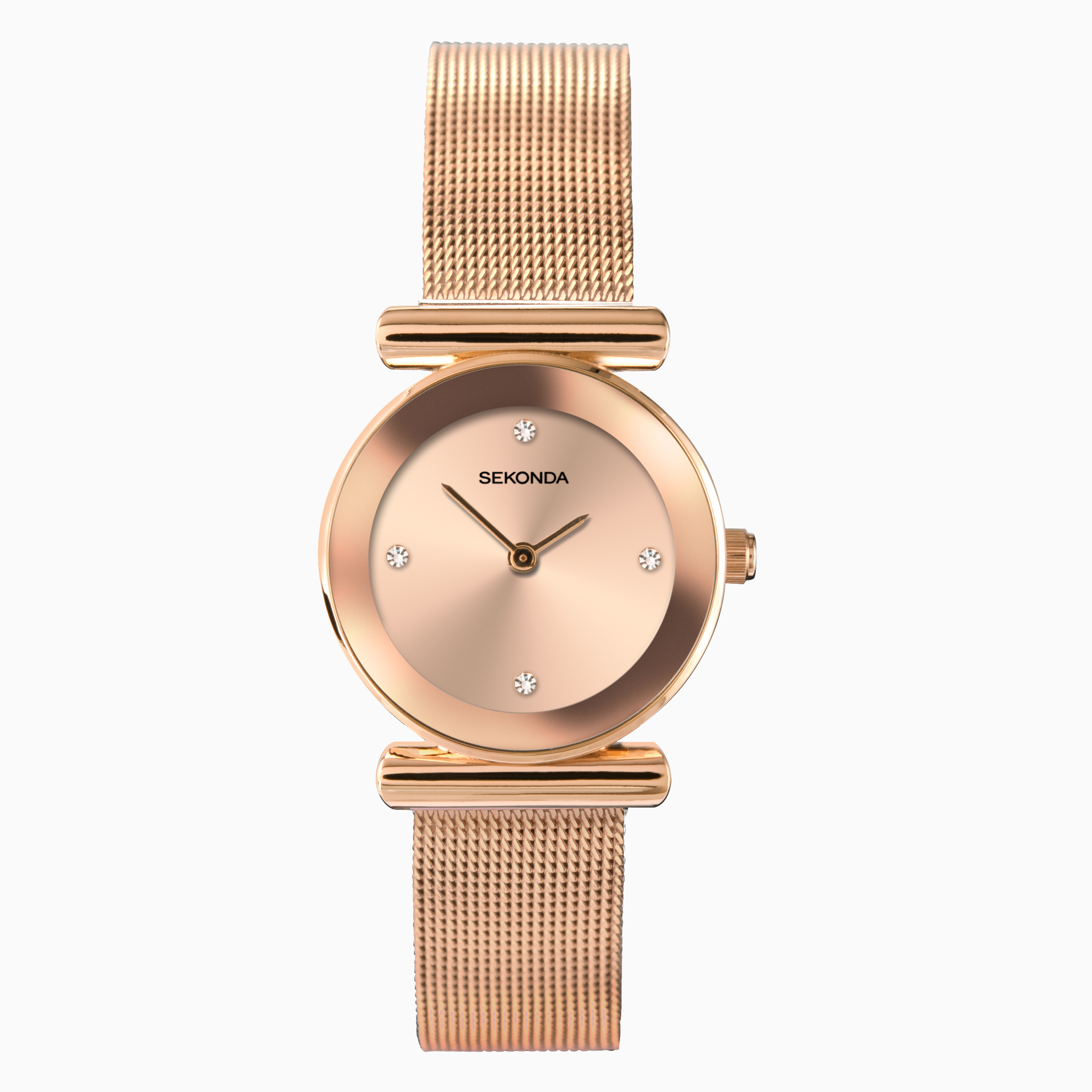 Sekonda Ladies Dress Watch (2301) Round Rose Gold Stainless Steel