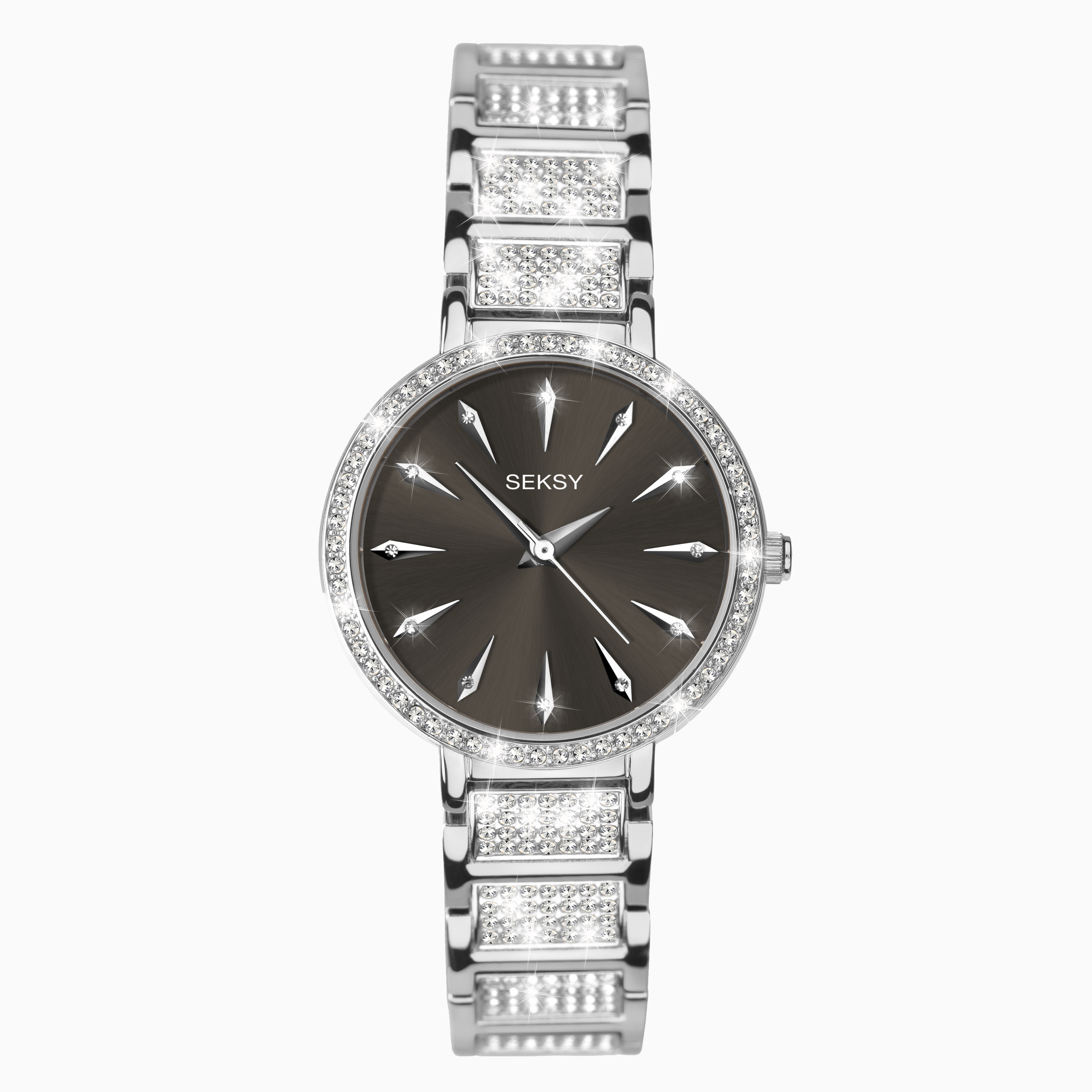 Seksy Silver Bracelet Watch 2024 www.alhudapk
