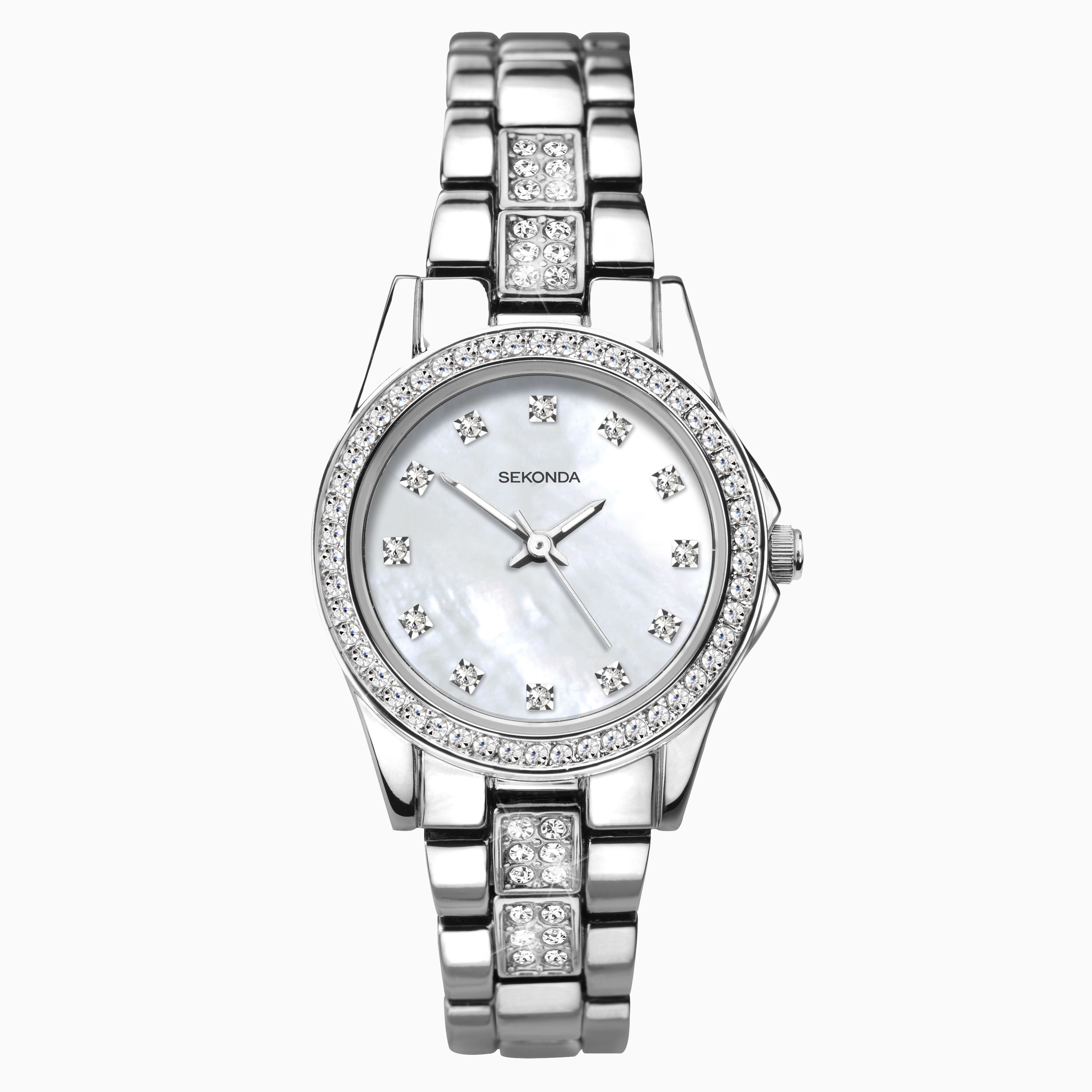 Sekonda Ladies Dress Watch (2841) - Round | 28mm | Silver Alloy Bracelet | White Dial | Sekonda