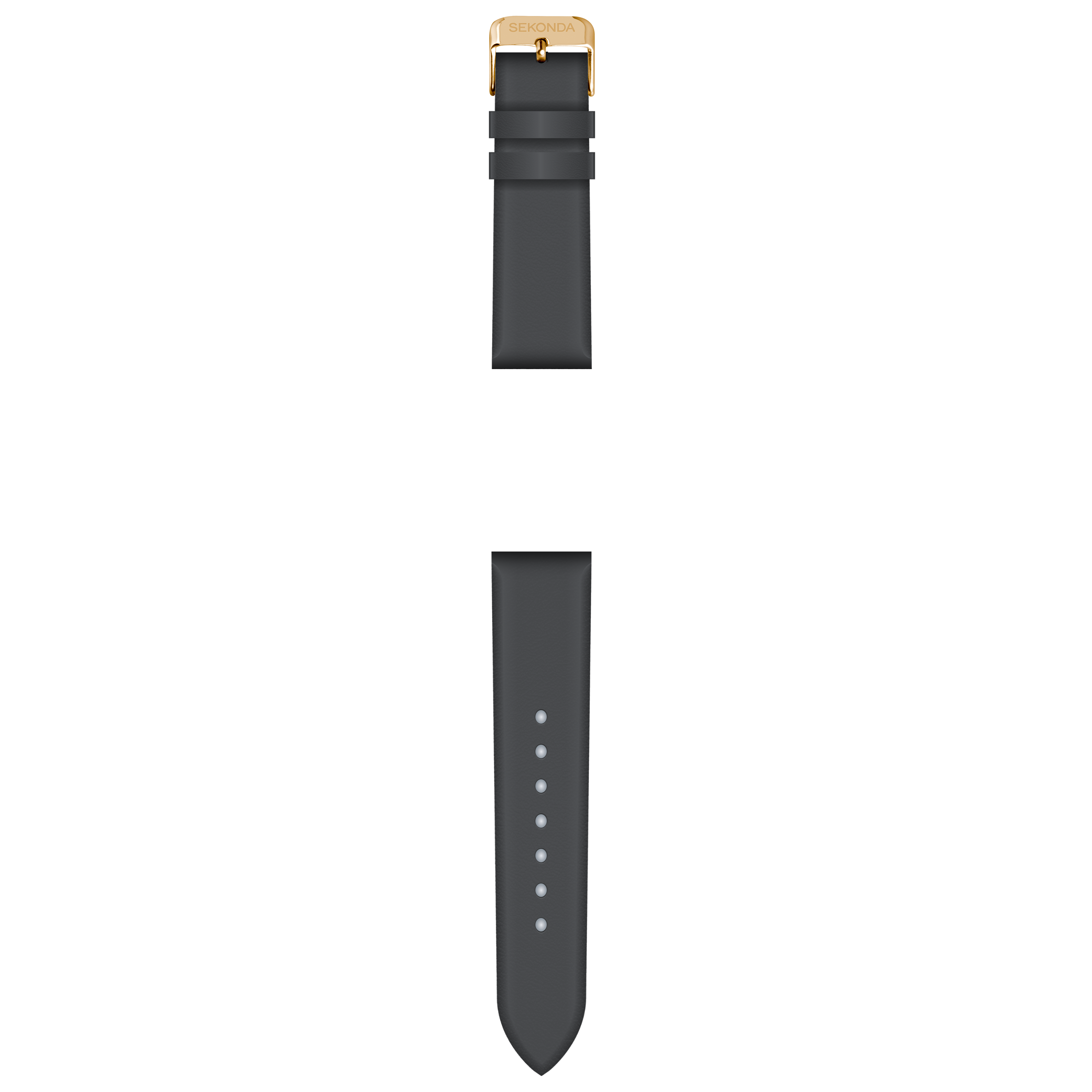 Dark Grey Leather 18mm Strap