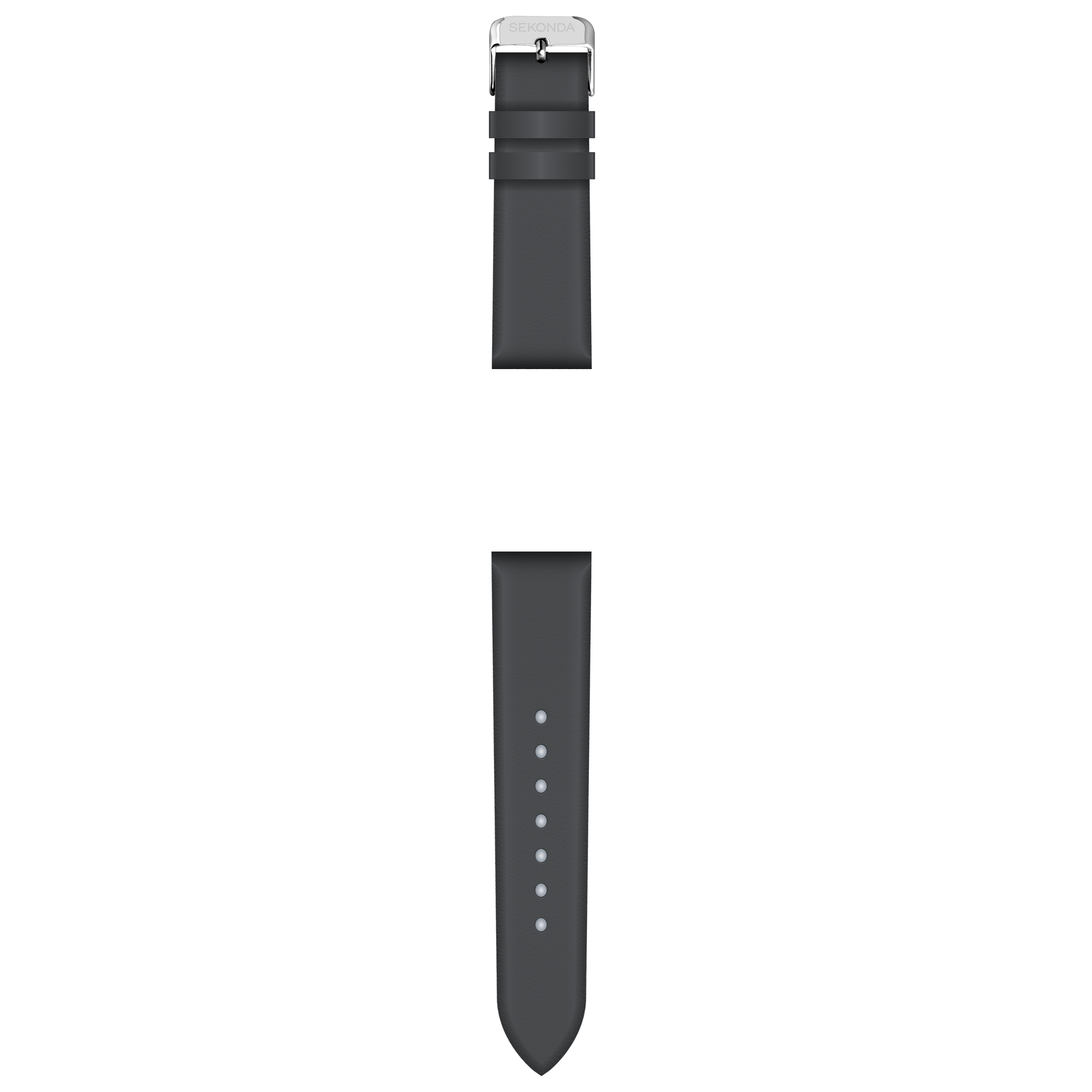 Dark Grey Leather 14mm Strap