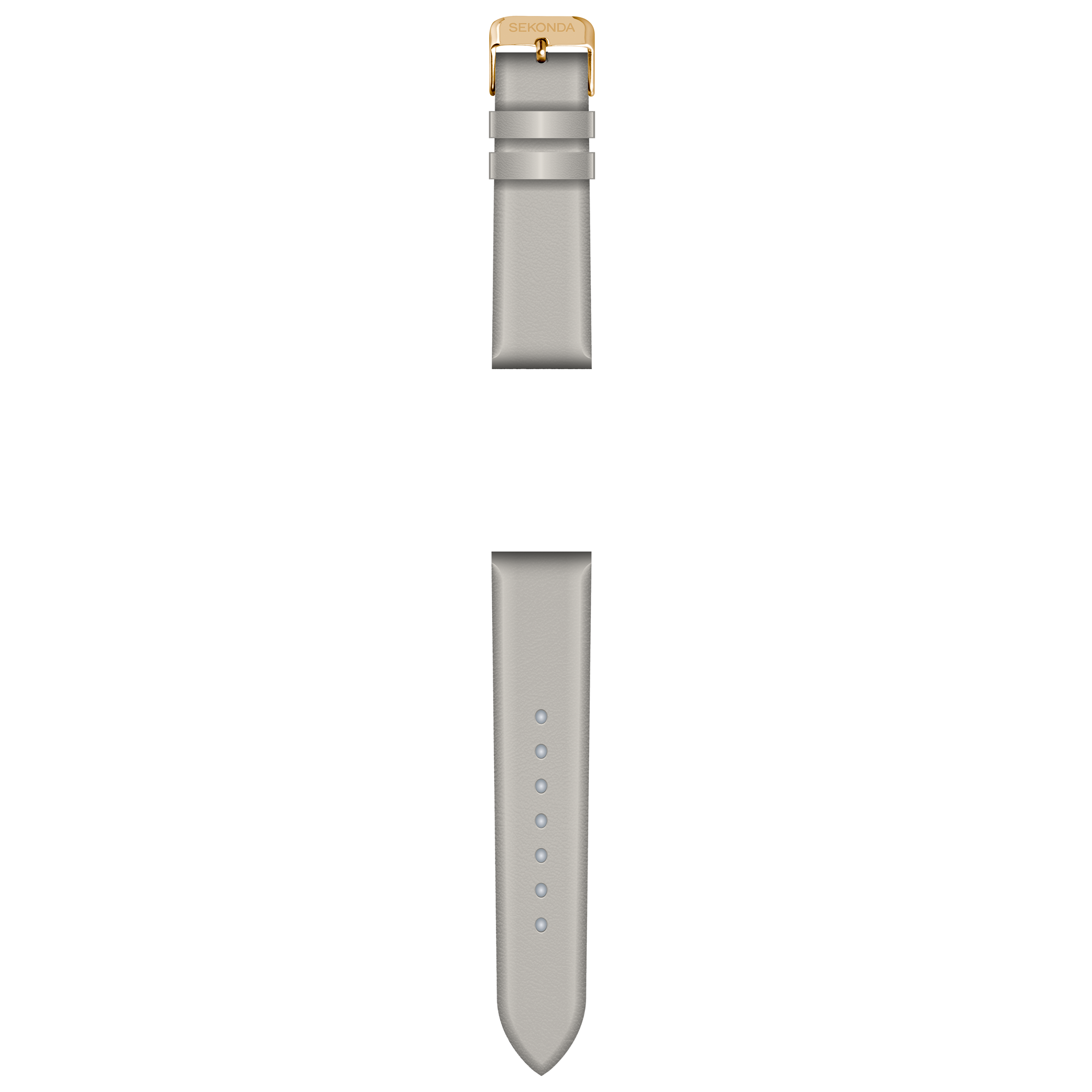 Light Grey Leather 14mm Strap