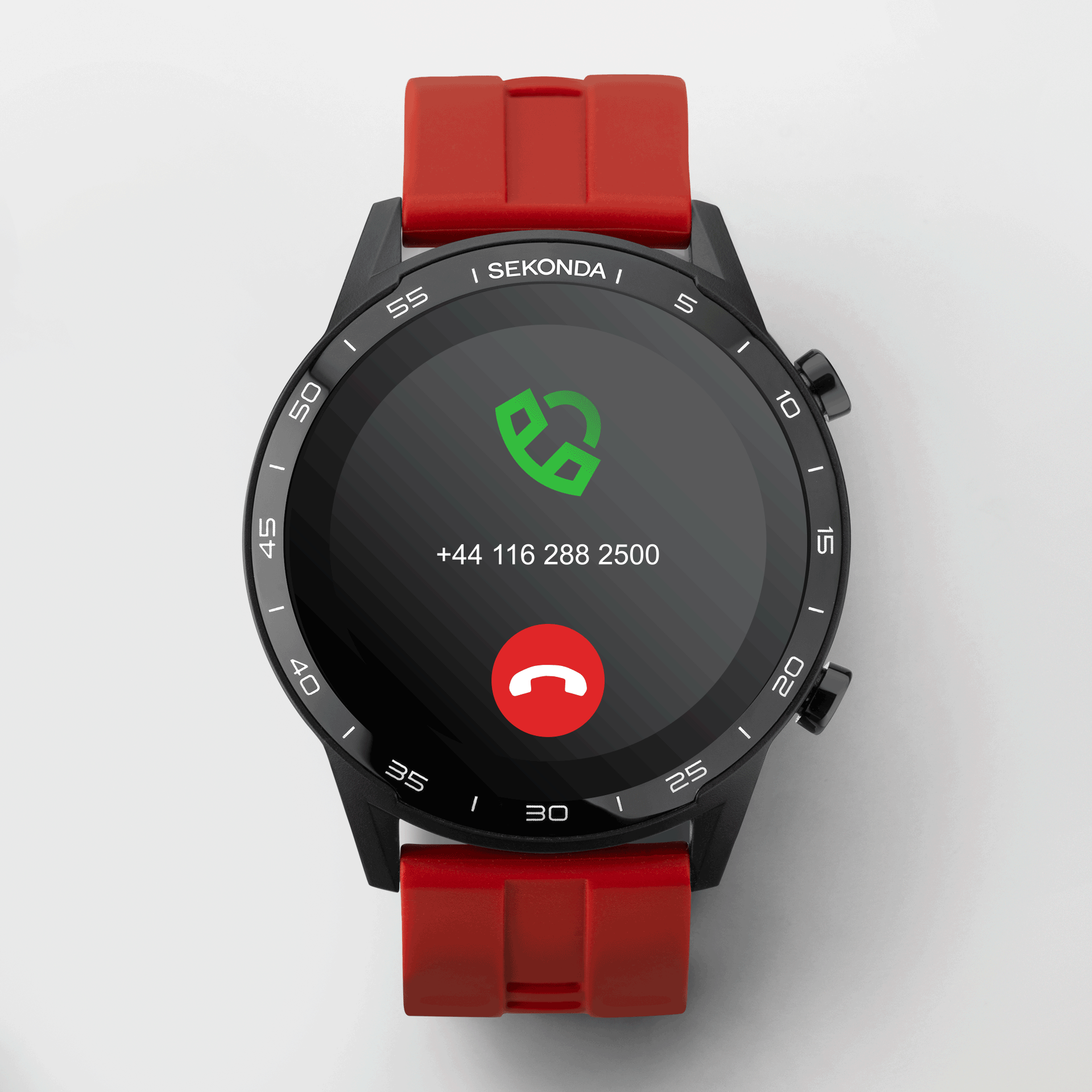 Sekonda Active Smart Watch | Black Case & Red Silicone Strap | 1910