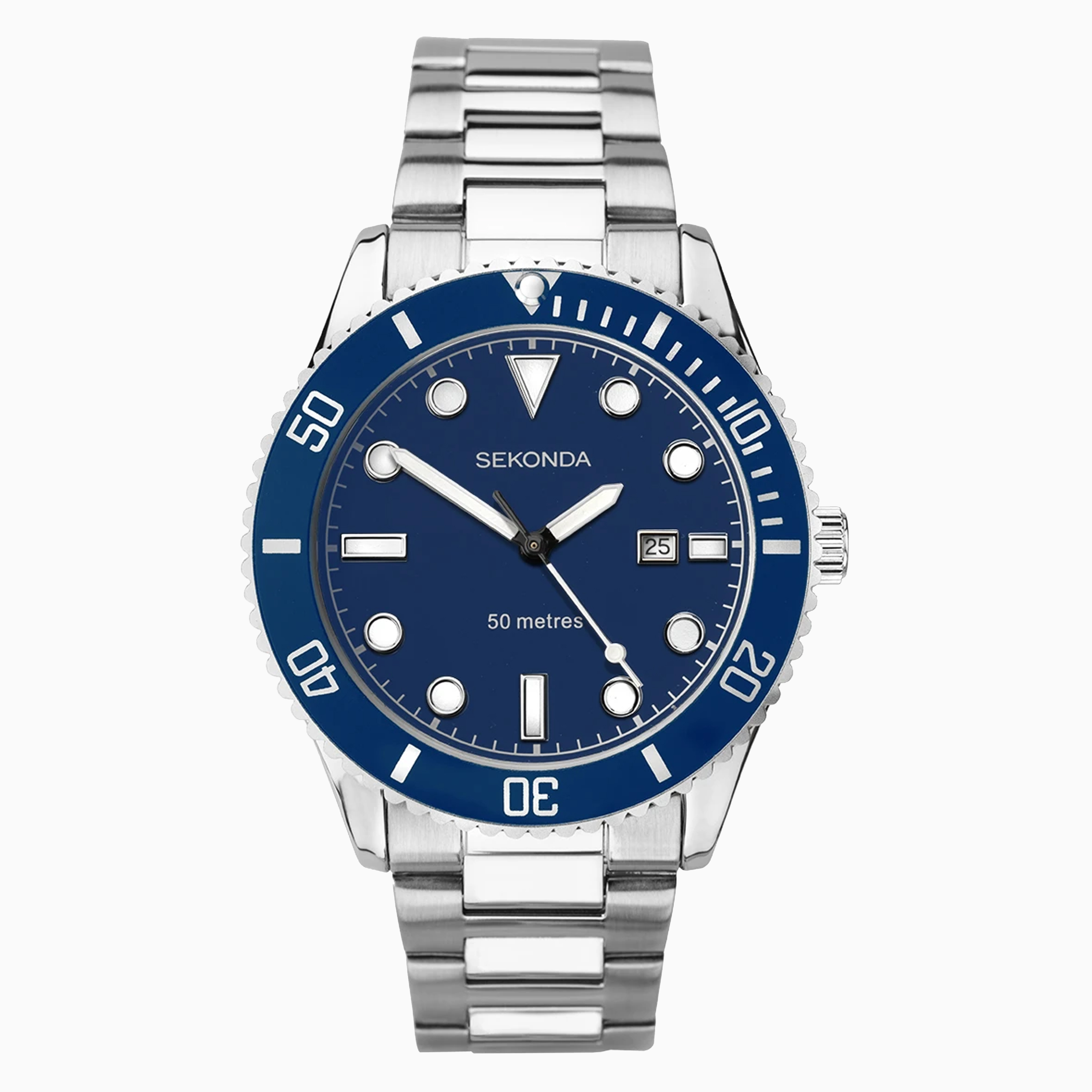 Sekonda men's blue dial watch outlet