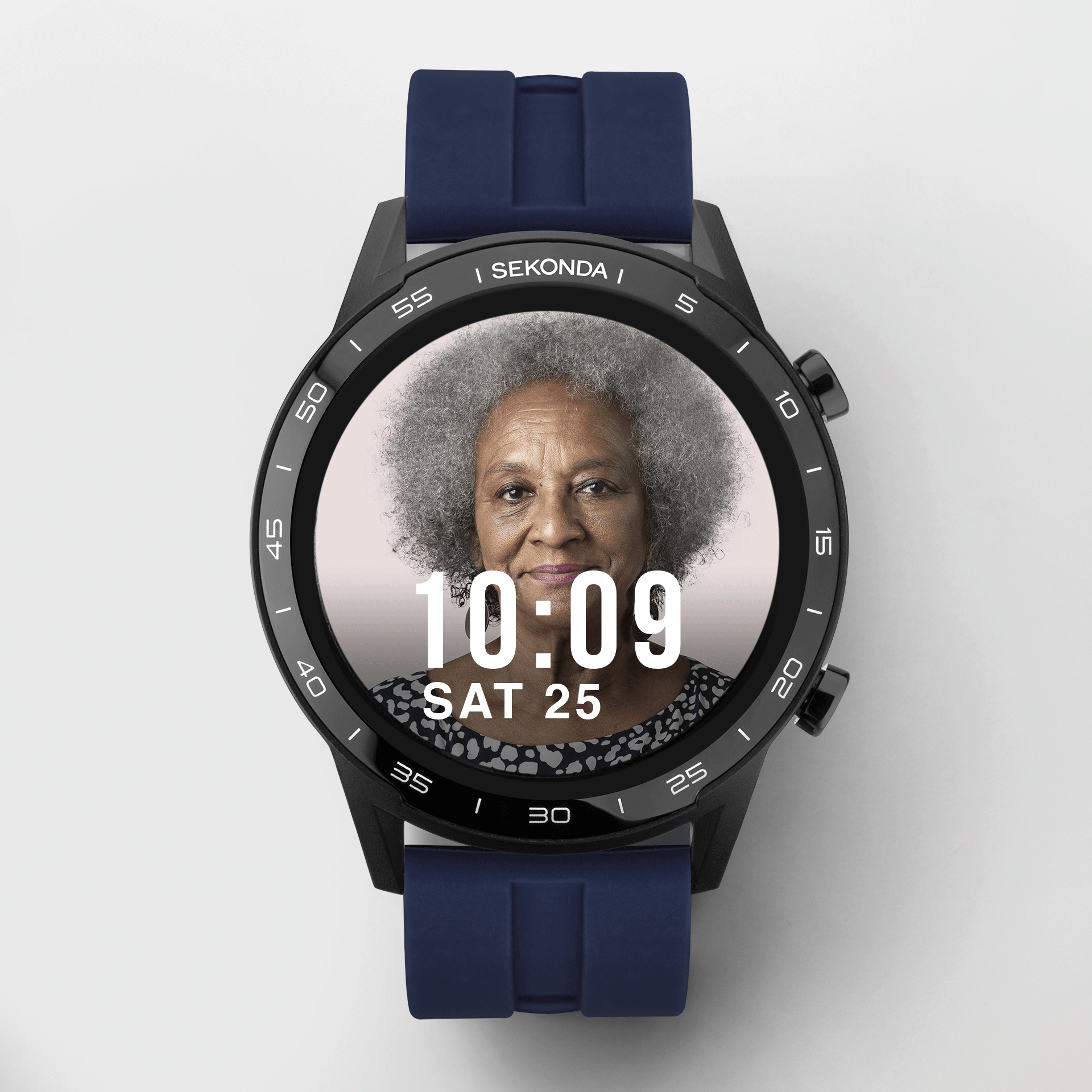 Sekonda Active Smart Watch | Black Case & Blue Silicone Strap | 1912