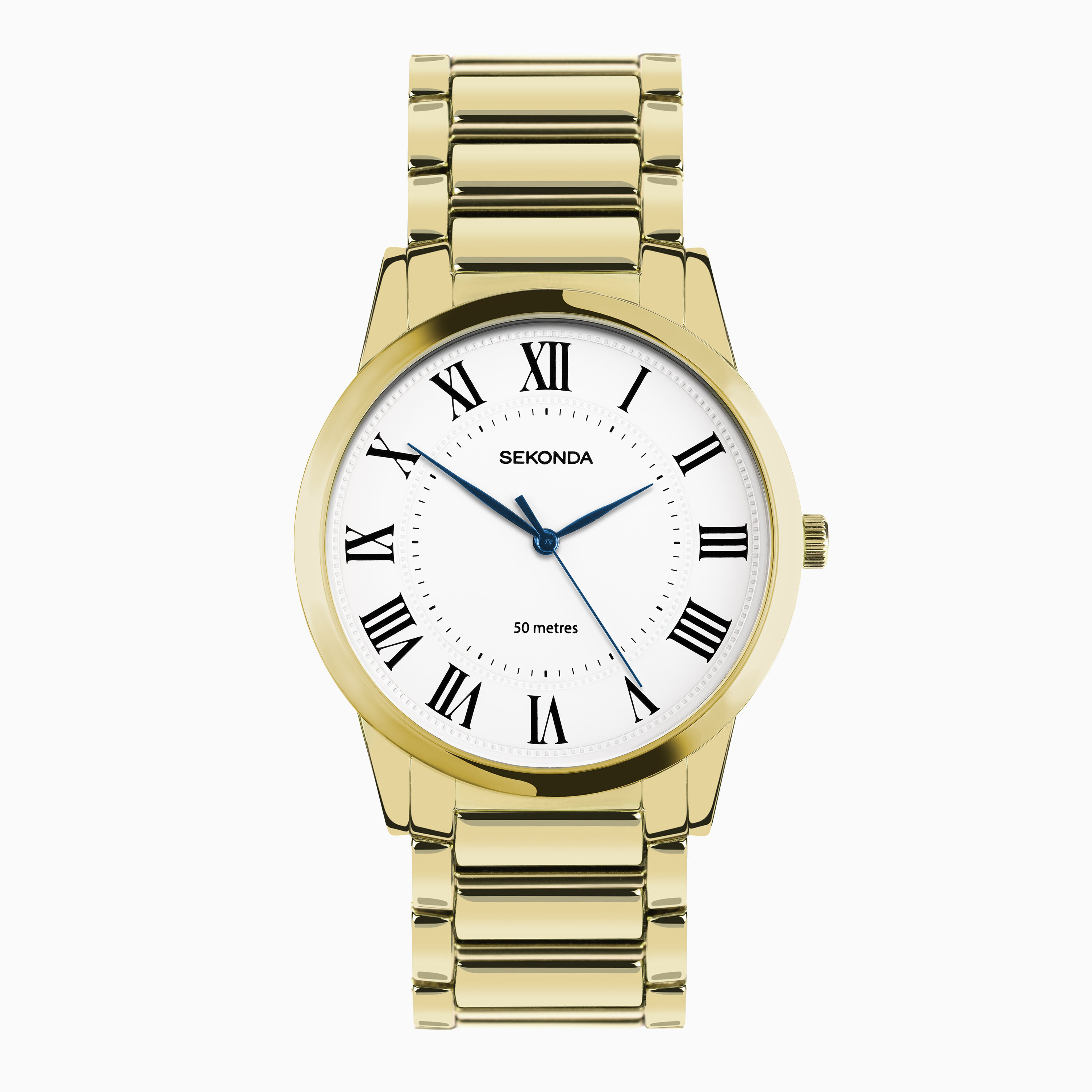 Sekonda Men's Gold/White Beaumont Watch | Alloy Case & Bracelet With Dial | 30247