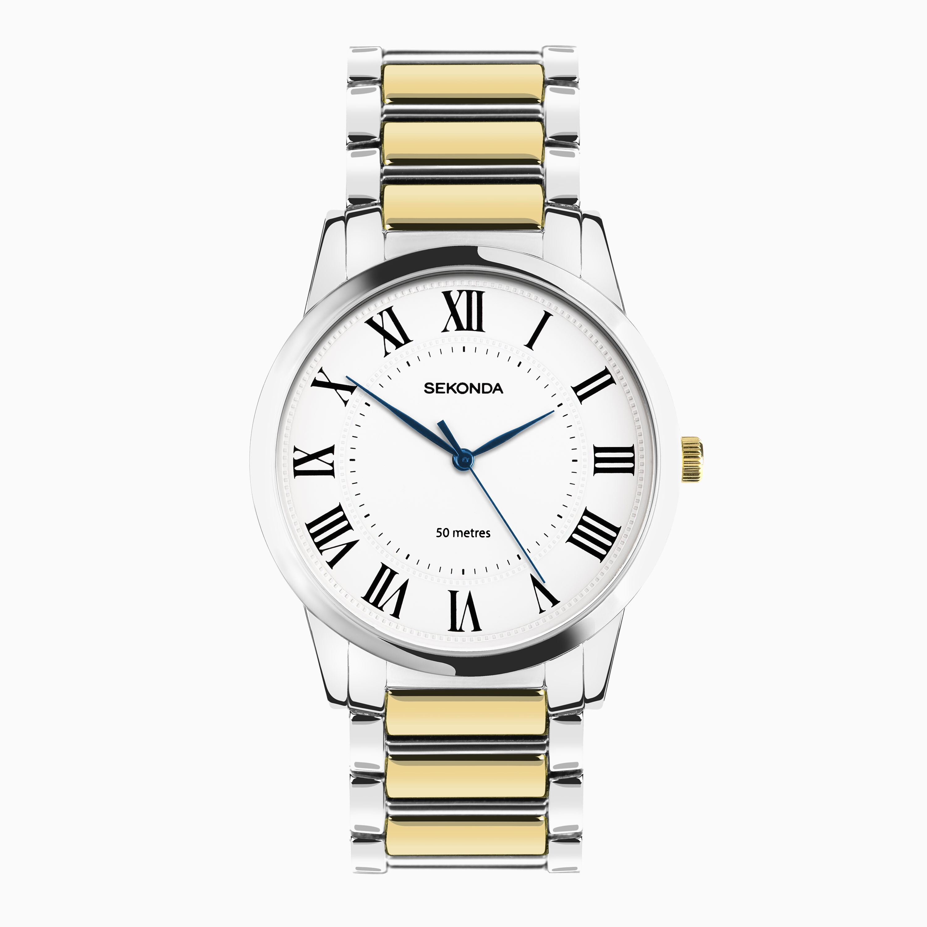 Sekonda Men's White Beaumont Watch | Two Tone Alloy Case & Bracelet With Dial | 30248