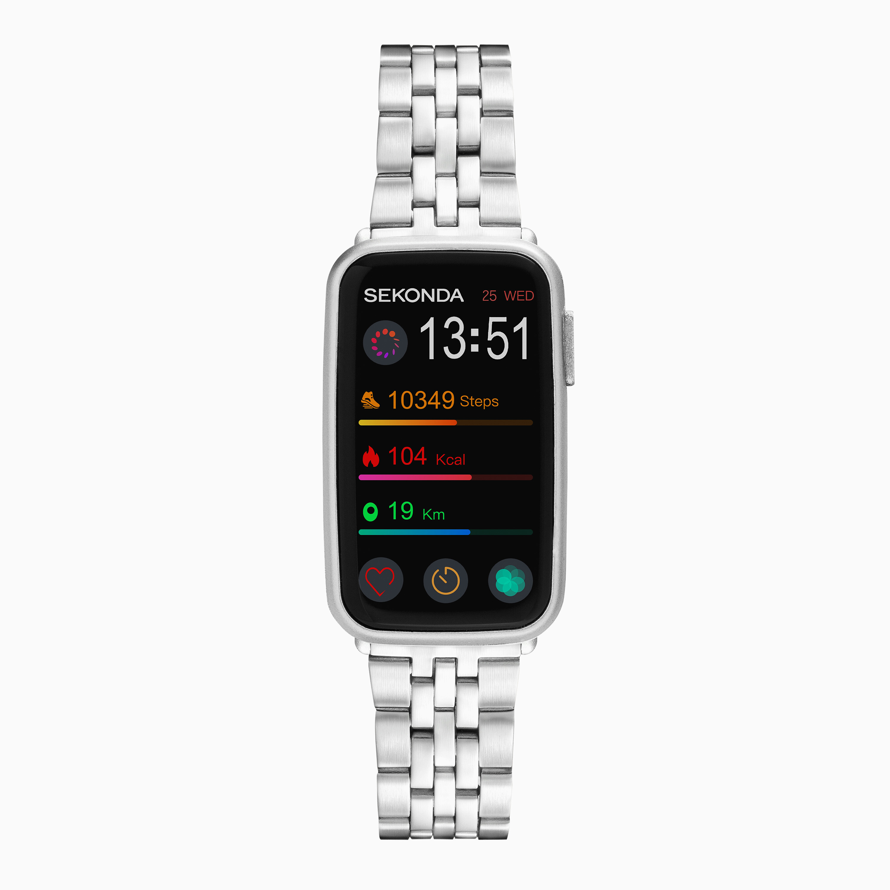 Sekonda Silver Track Smart Watch | Case & Alloy Bracelet | 30279