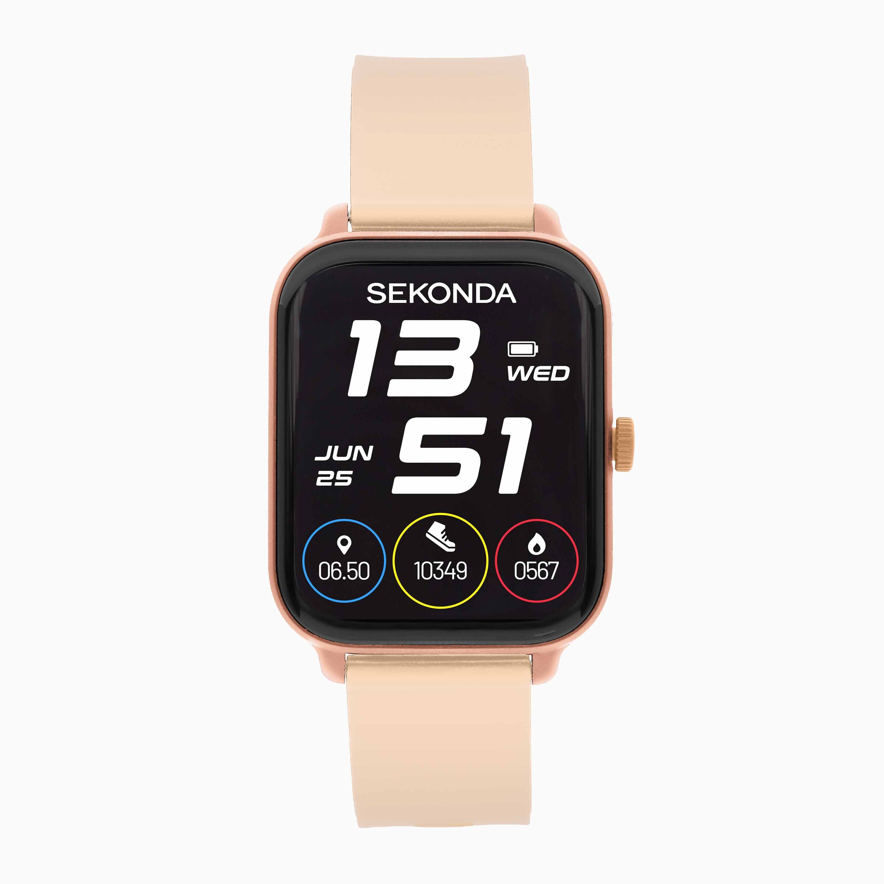 Sekonda Motion Go Smart Watch | Rose Gold Case and Pink Silicone Strap | 30290