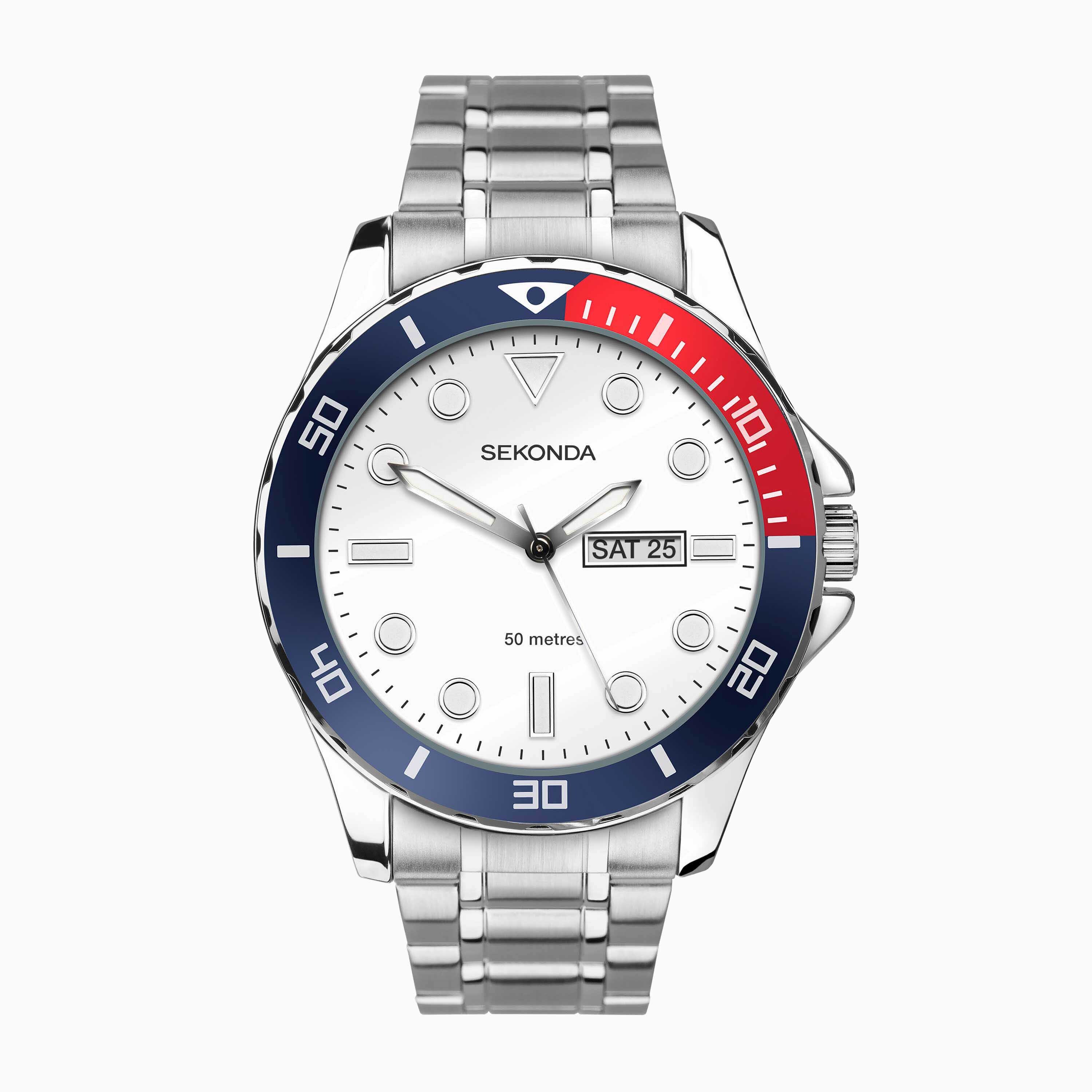 Sekonda Balearic Men's Watch | Silver Case & Stainless Steel Bracelet | 30357
