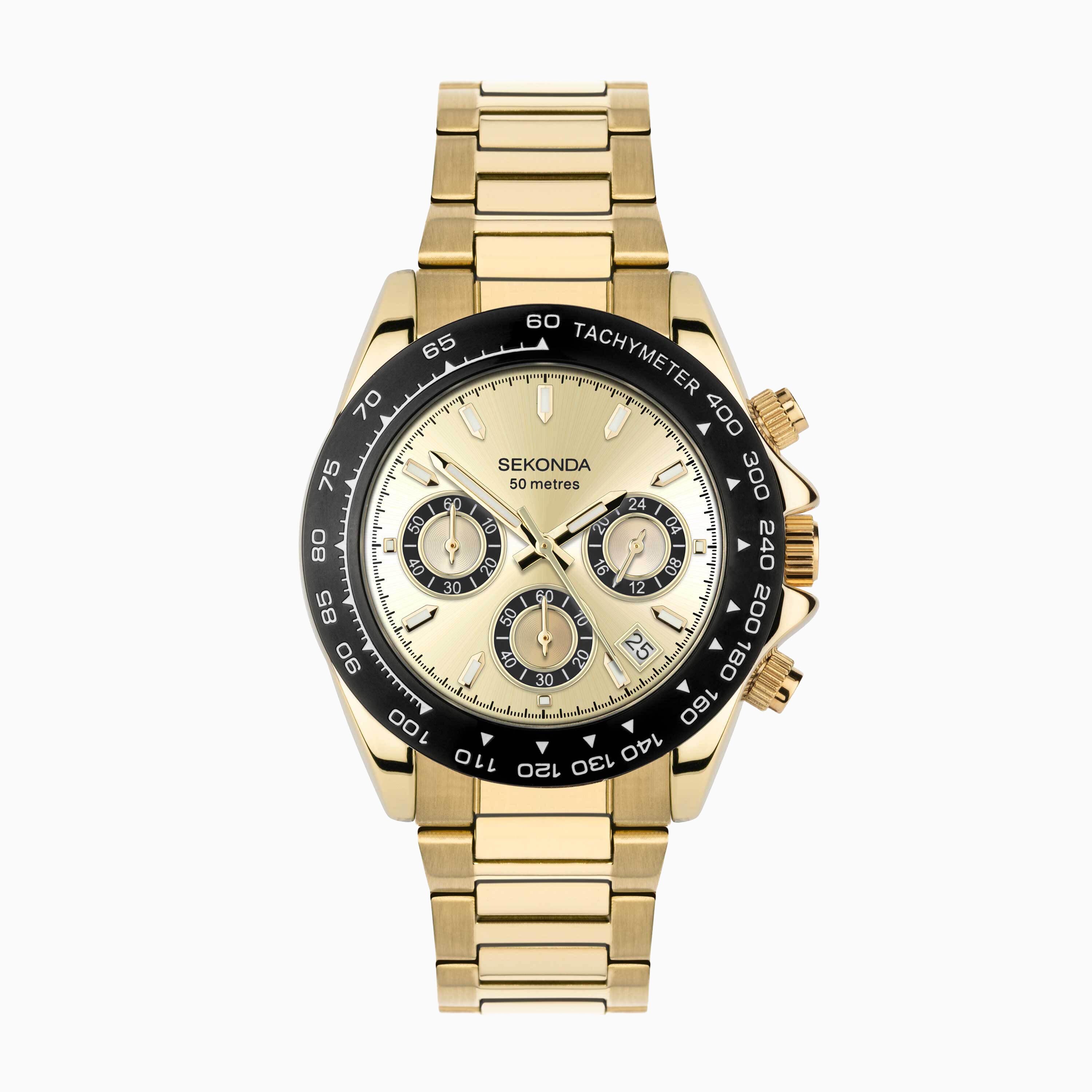 Sekonda Circuit Men's Watch | Gold Case & Stainless Steel Bracelet | 30362