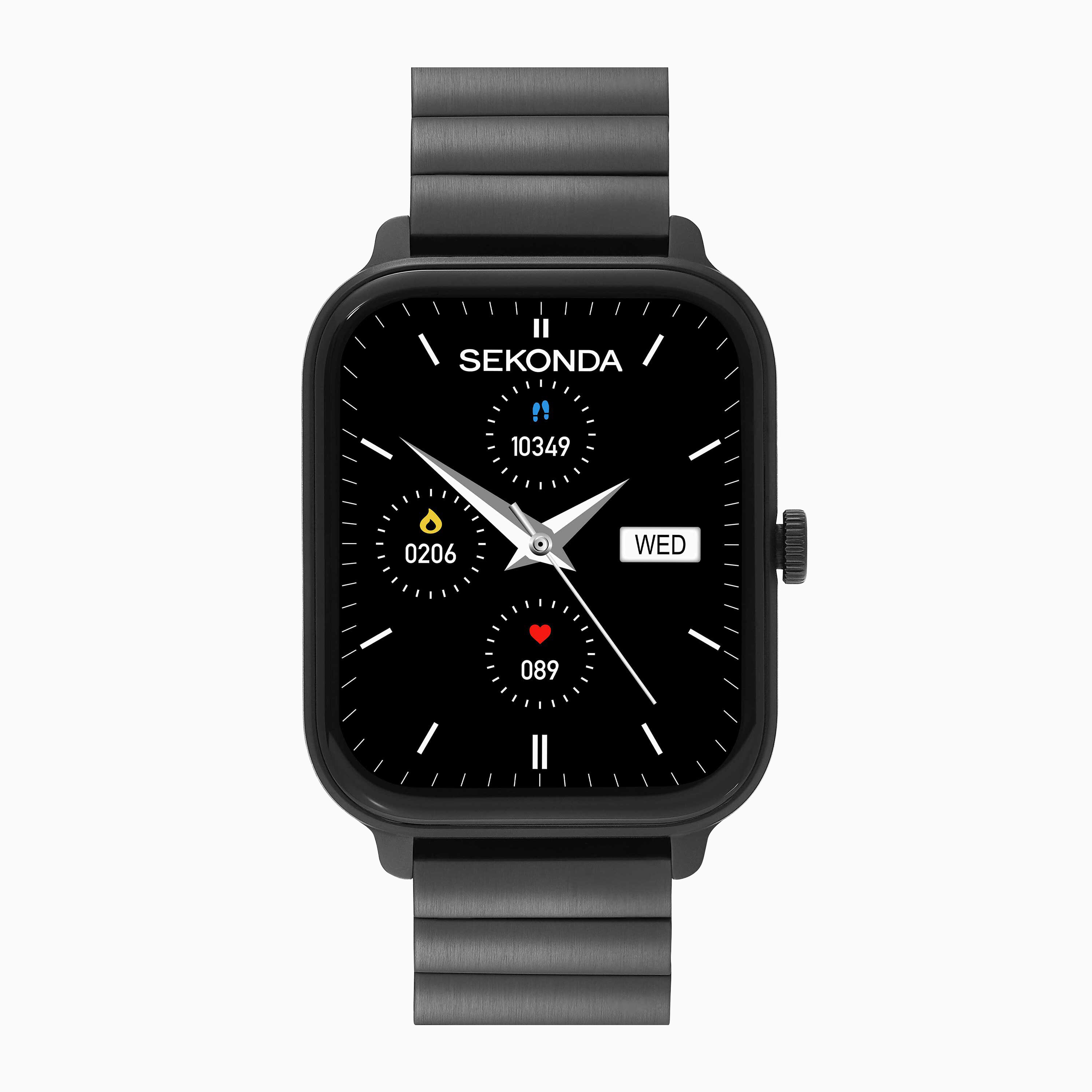 Sekonda Motion Lux Smart Watch | Black Case & Stainless Steel Mesh Bracelet | 30366