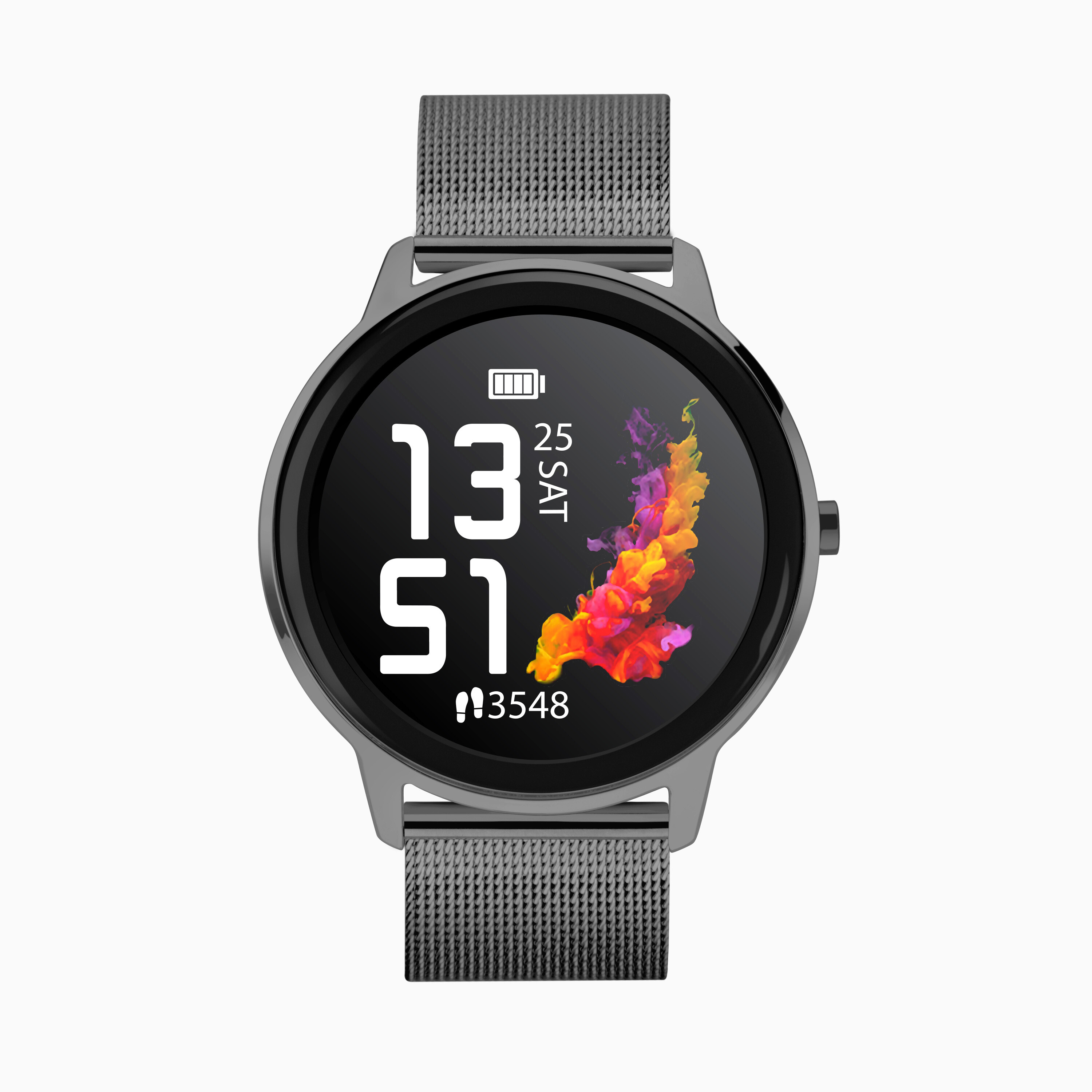 Smart watch with stainless steel strap online