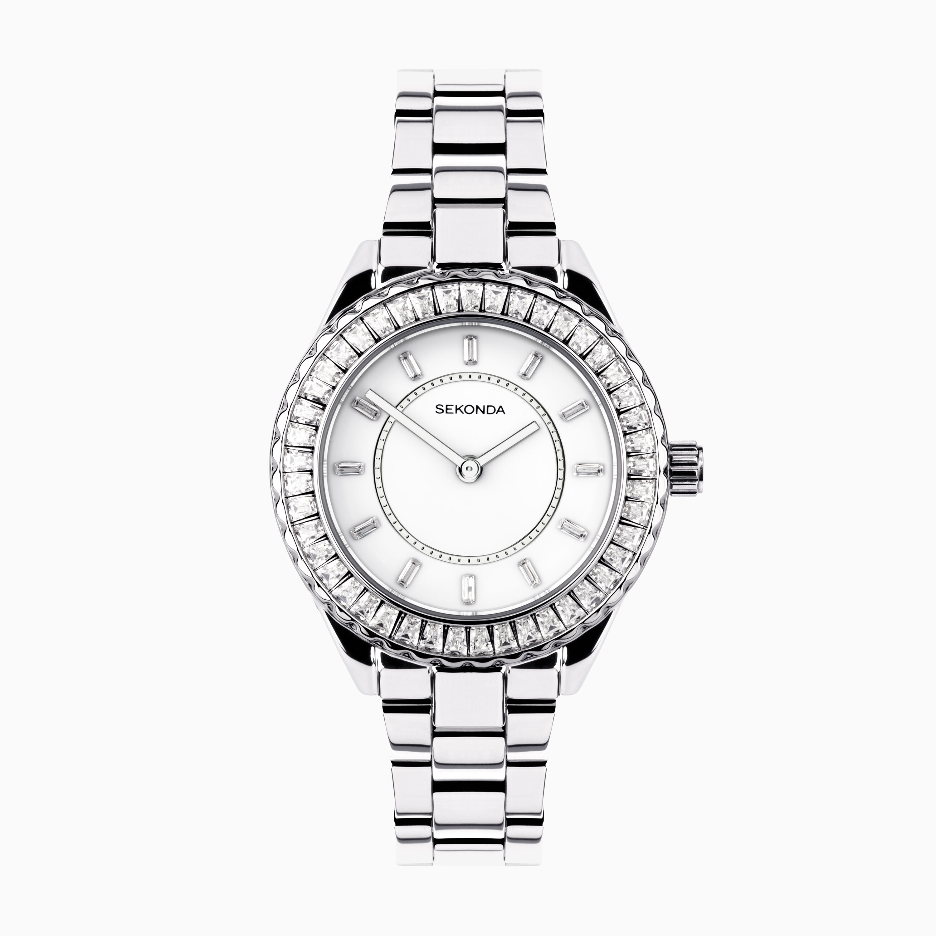 Sekonda Ladies' Monica White Dial Gold Alloy Bracelet Watch | H.Samuel