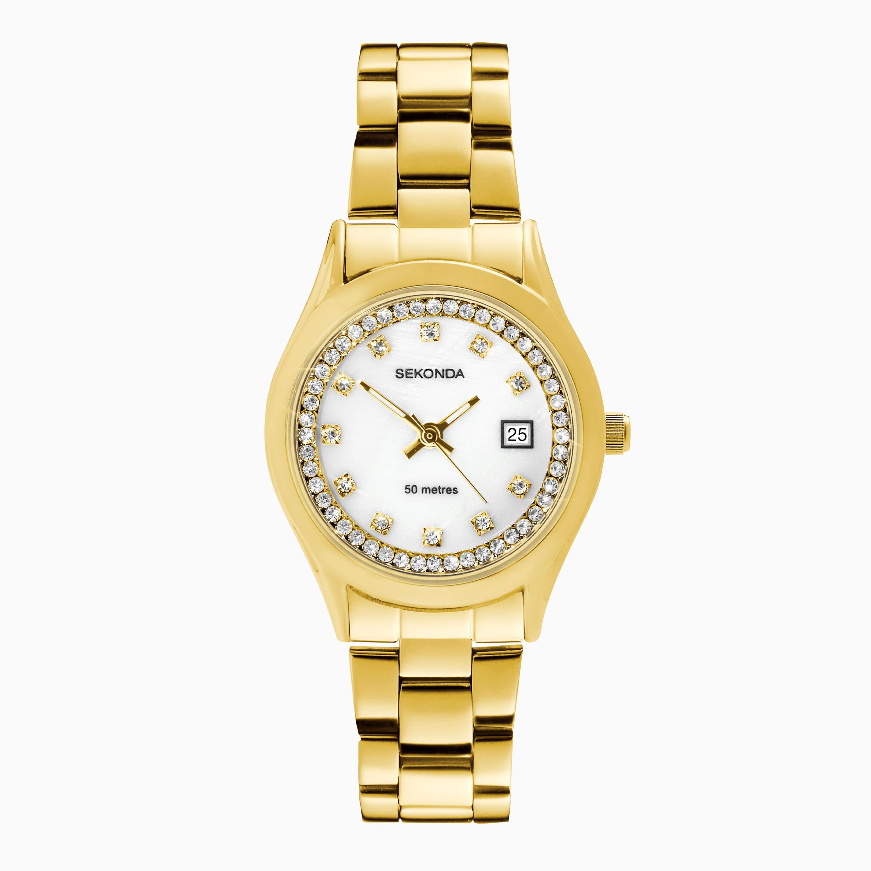 Sekonda Sekonda Catherine Ladies Watch | Gold Alloy Case & Bracelet with White Mother of Pearl Dial | 40716