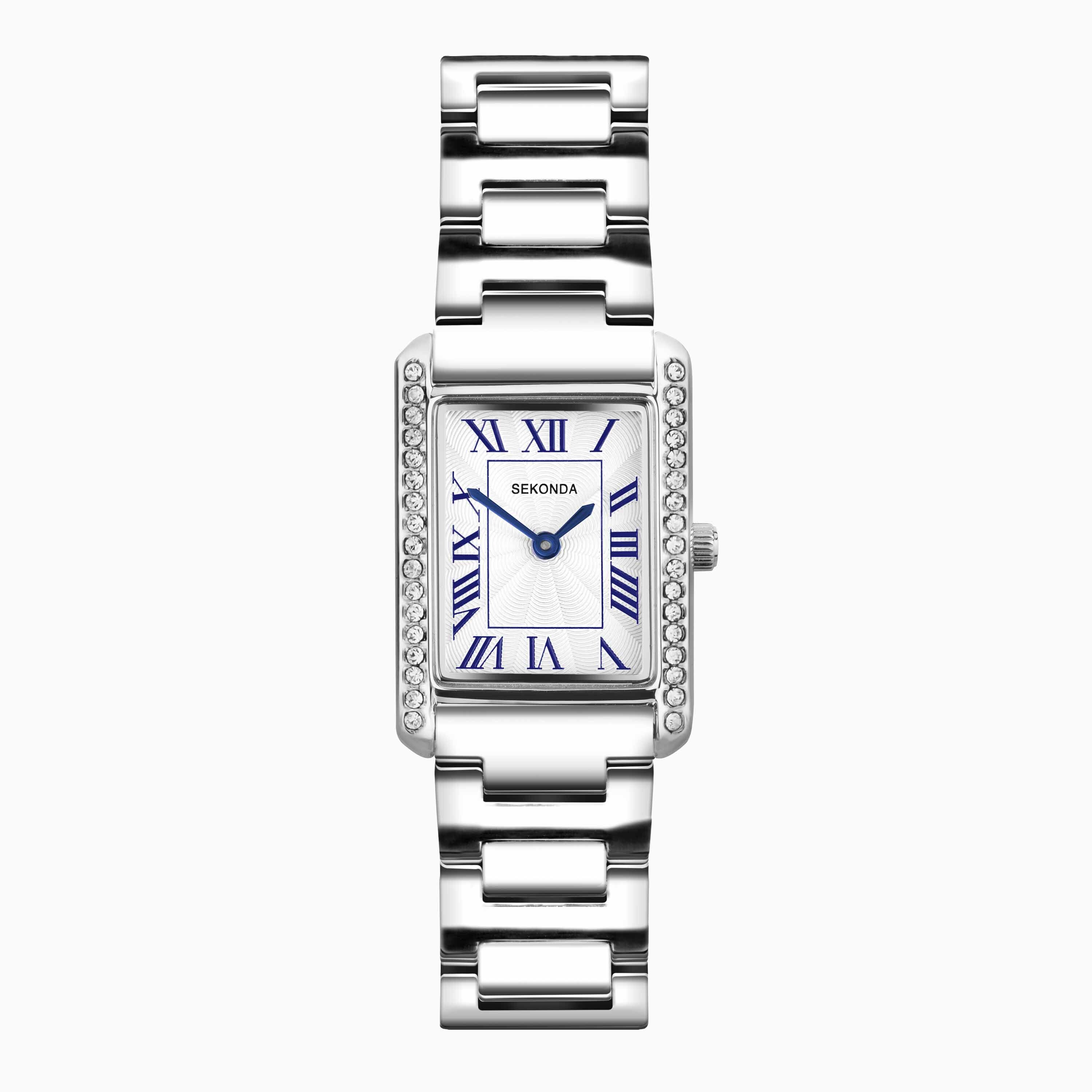 Sekonda Women's Silver Colette Stone Set Watch | Case And Alloy Bracelet | 40734