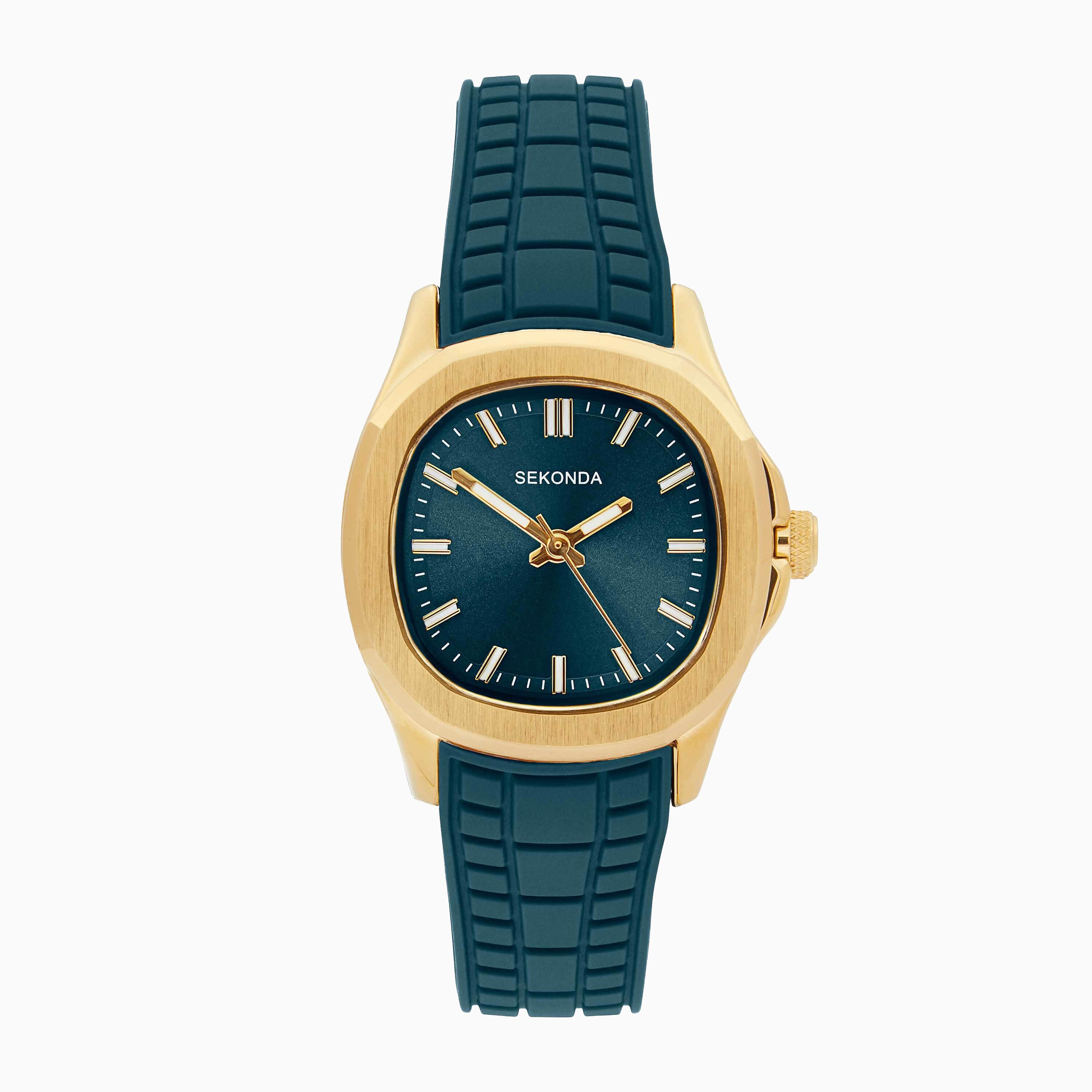 Sekonda Octaire Ladies Octaire Watch | Gold Case and Blue Silicone Strap | 40797