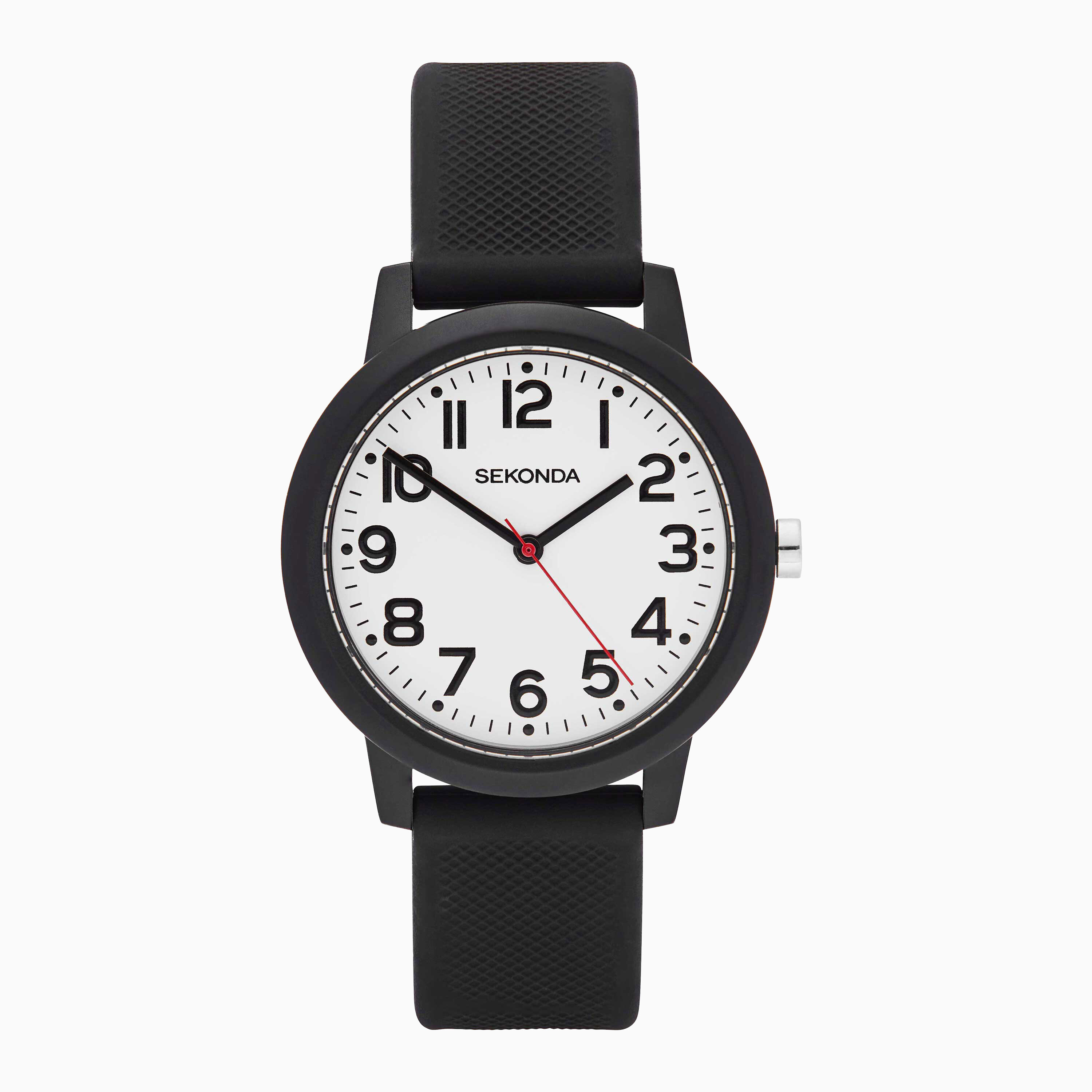 Sekonda Nova Women's White Dial Black Silicone Strap Watch - Image 2