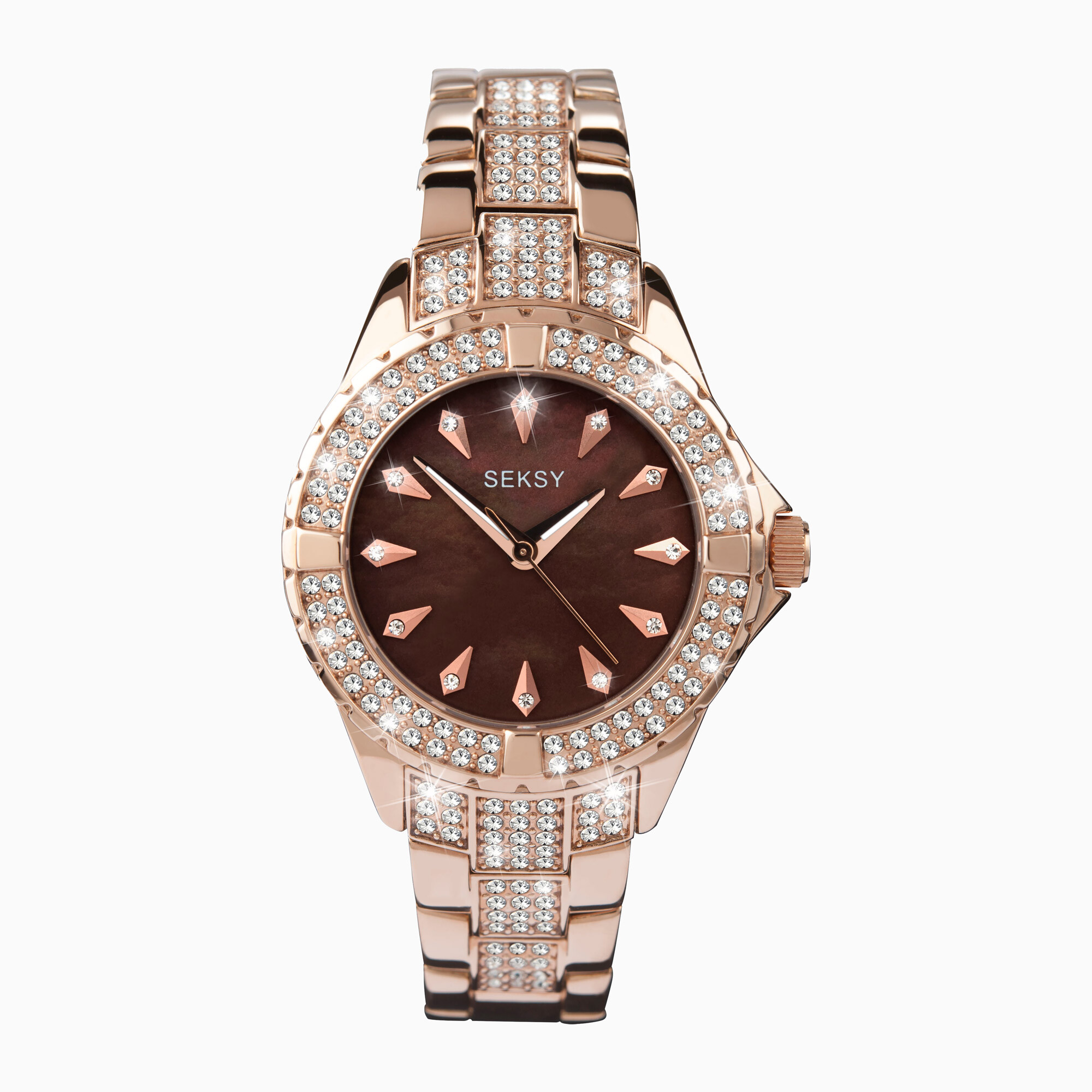 Seksy ladies rose gold on sale watch