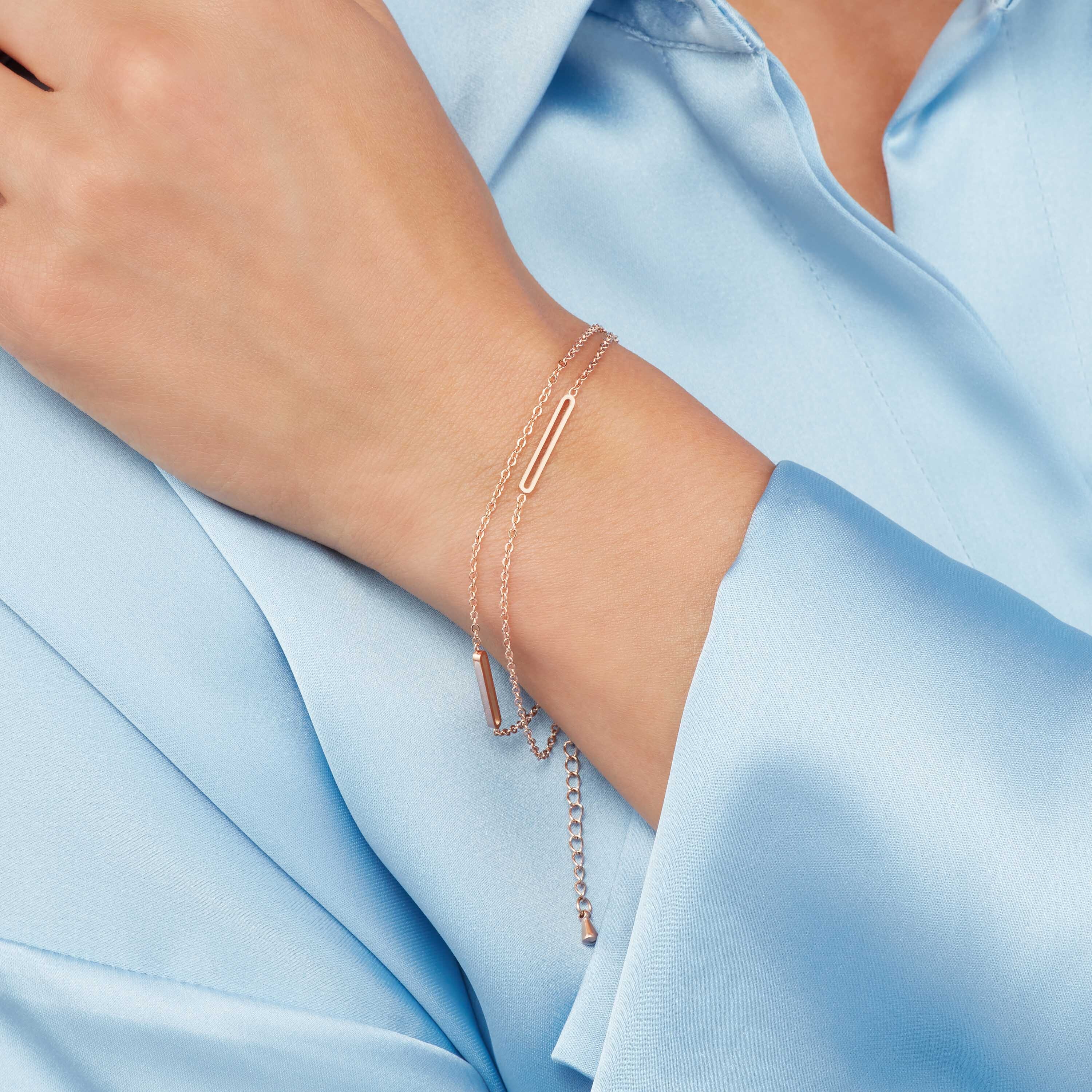 Product Image for Sekonda Rose Gold Paperclip Bracelet