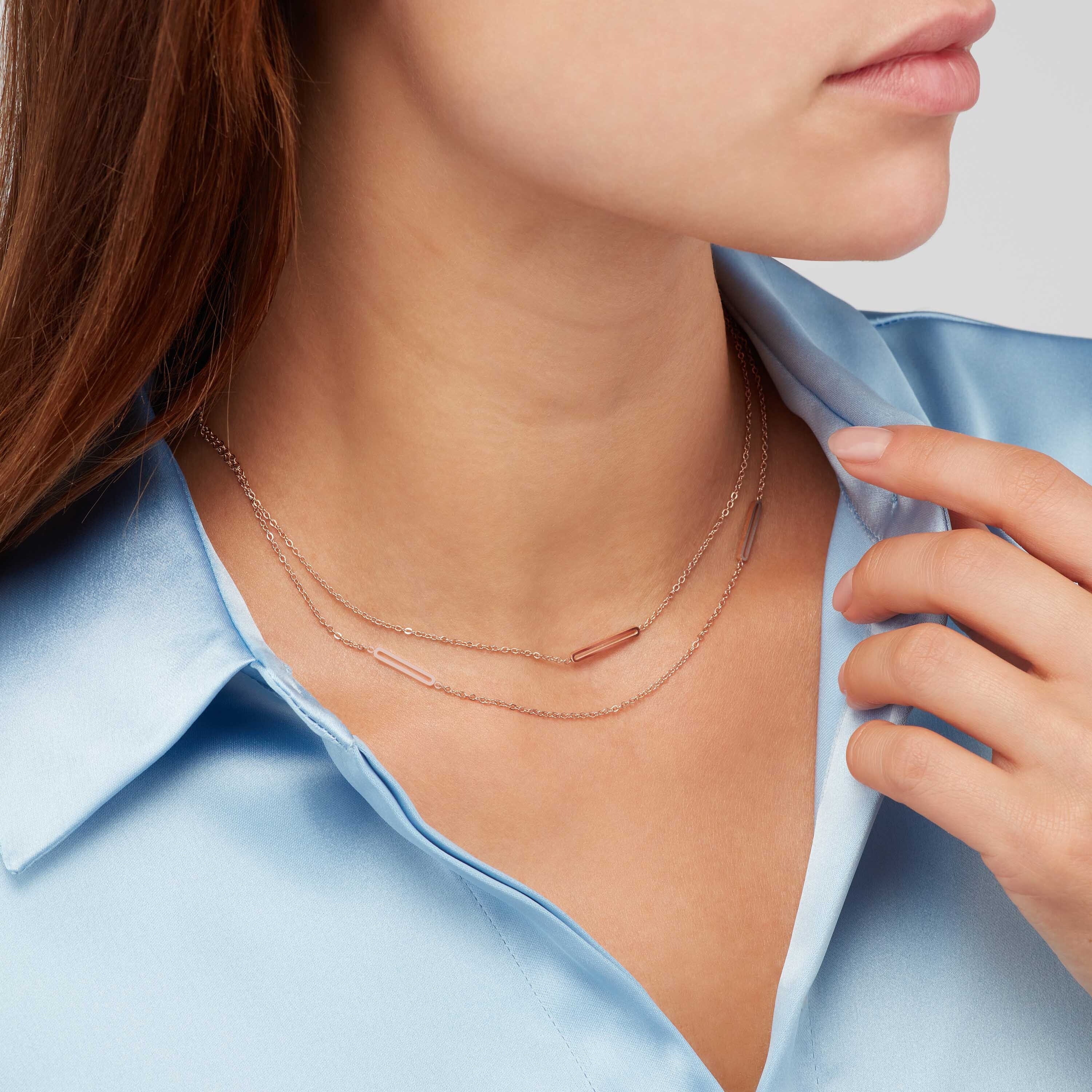 Rose Gold Paperclip Necklace