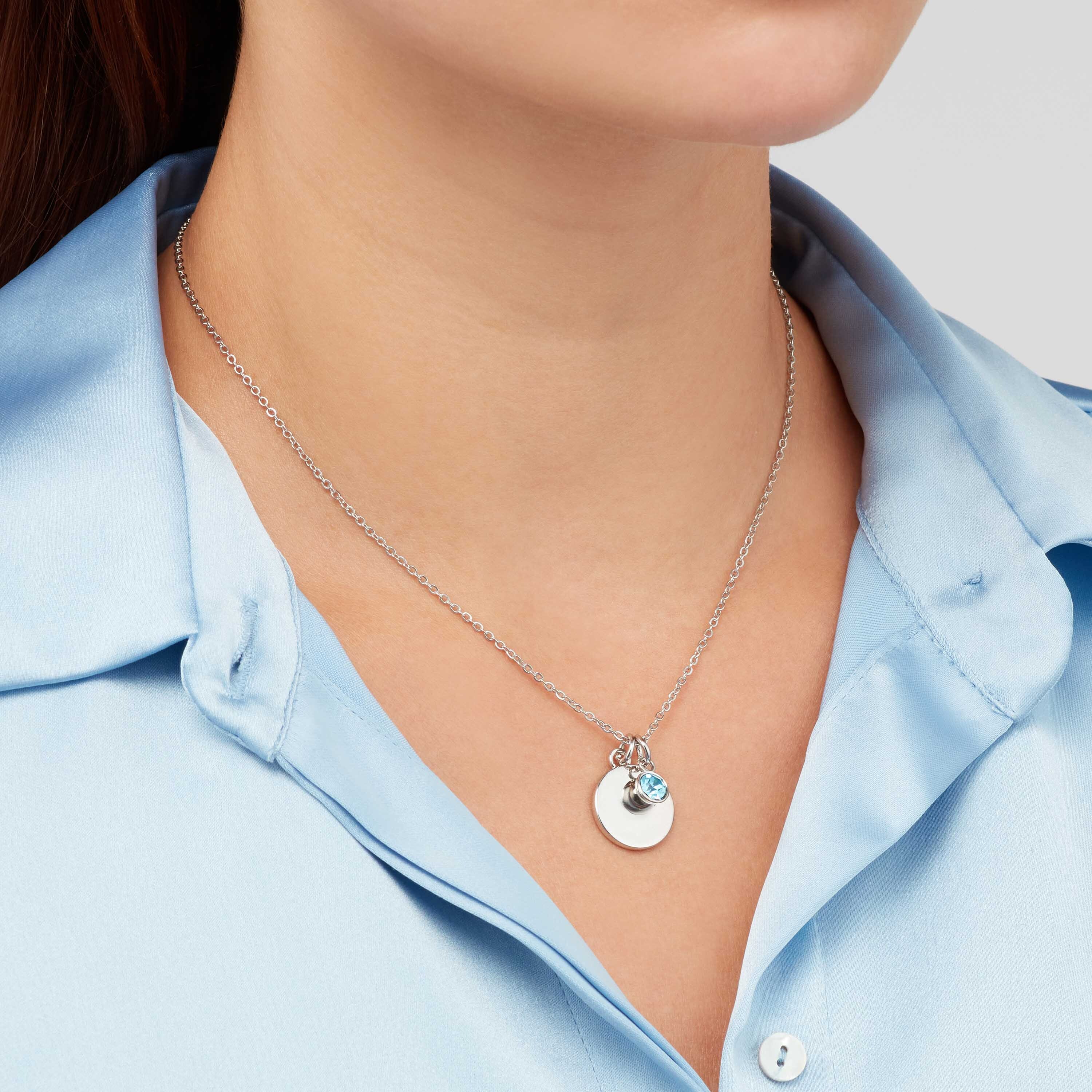 Product Image for Sekonda Silver March Birthstone Necklace