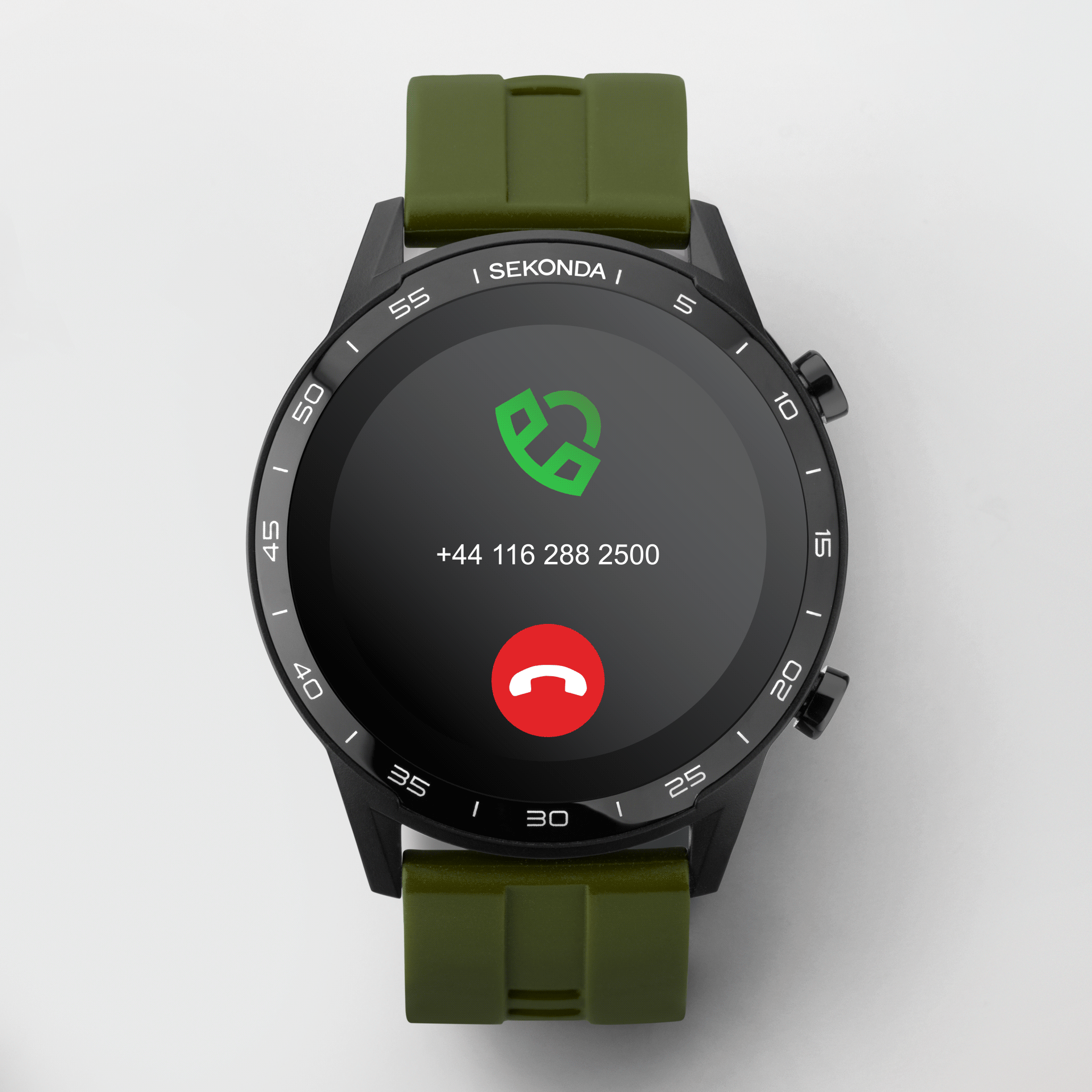Sekonda Active Smart Watch | Black Case & Khaki Silicone Strap | 1993