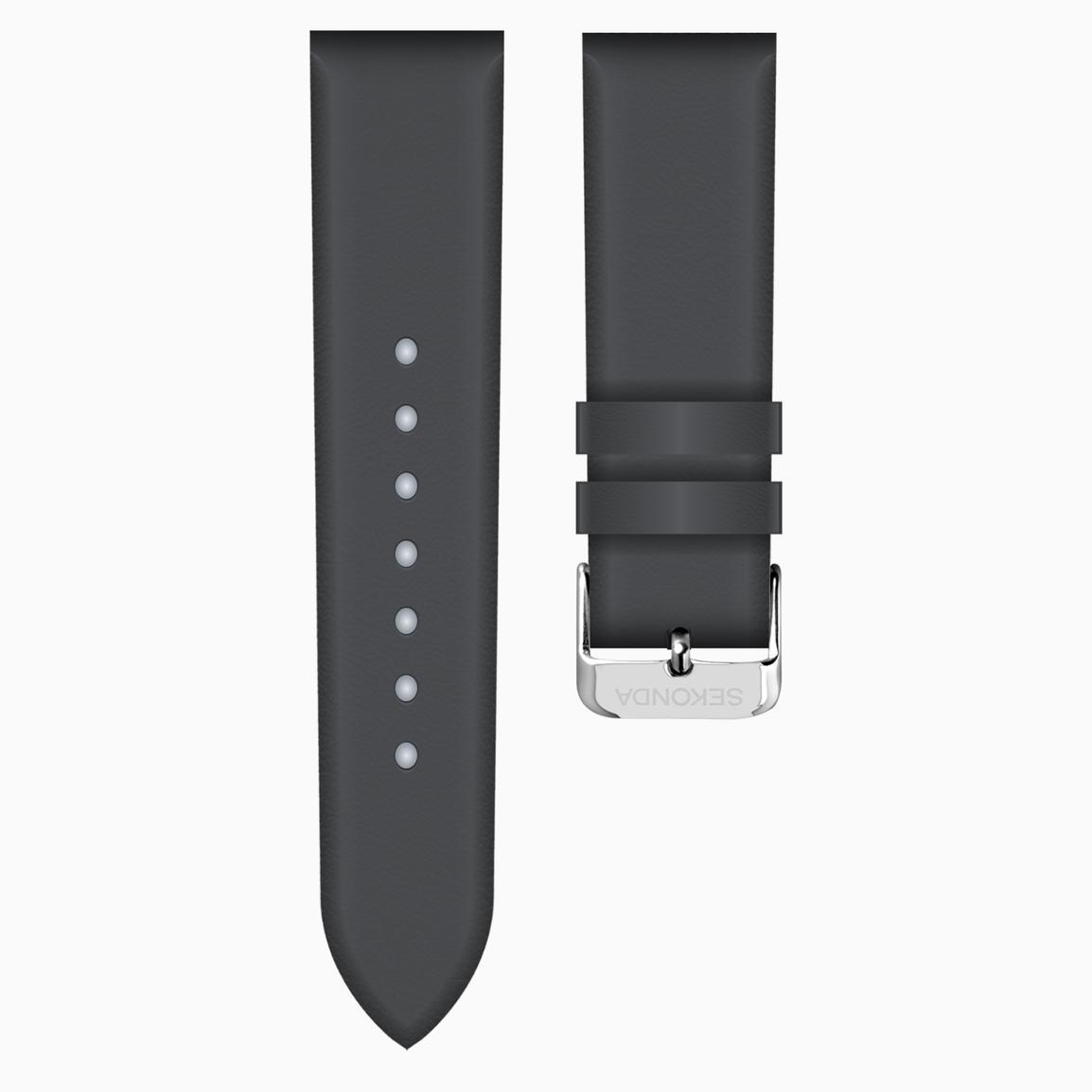 Sekonda Dark Grey Leather 18mm Strap