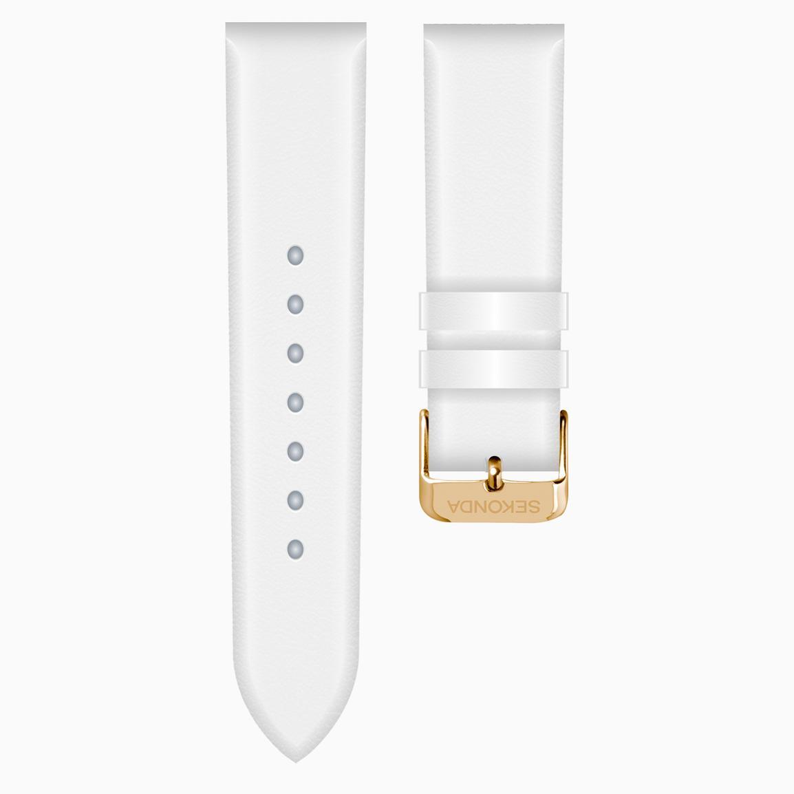 Sekonda White Faux Leather 20mm Strap