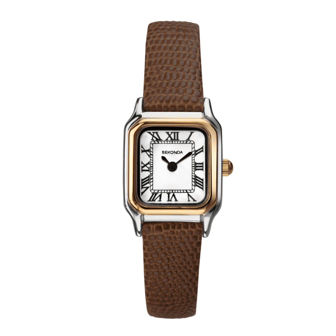 Sekonda Monica Ladies Watch | Two Tone Case & Leather Strap with White Dial | 40294