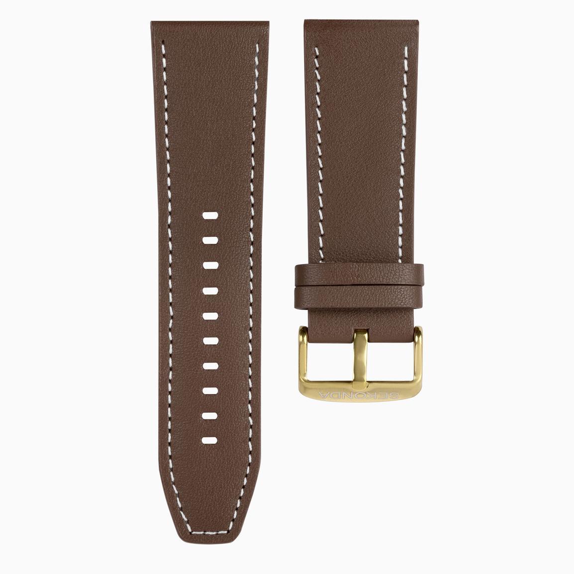 Sekonda Brown Leather 22mm Strap