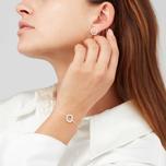 Sekonda Silver Stone Set Circle Bracelet & Earring Set