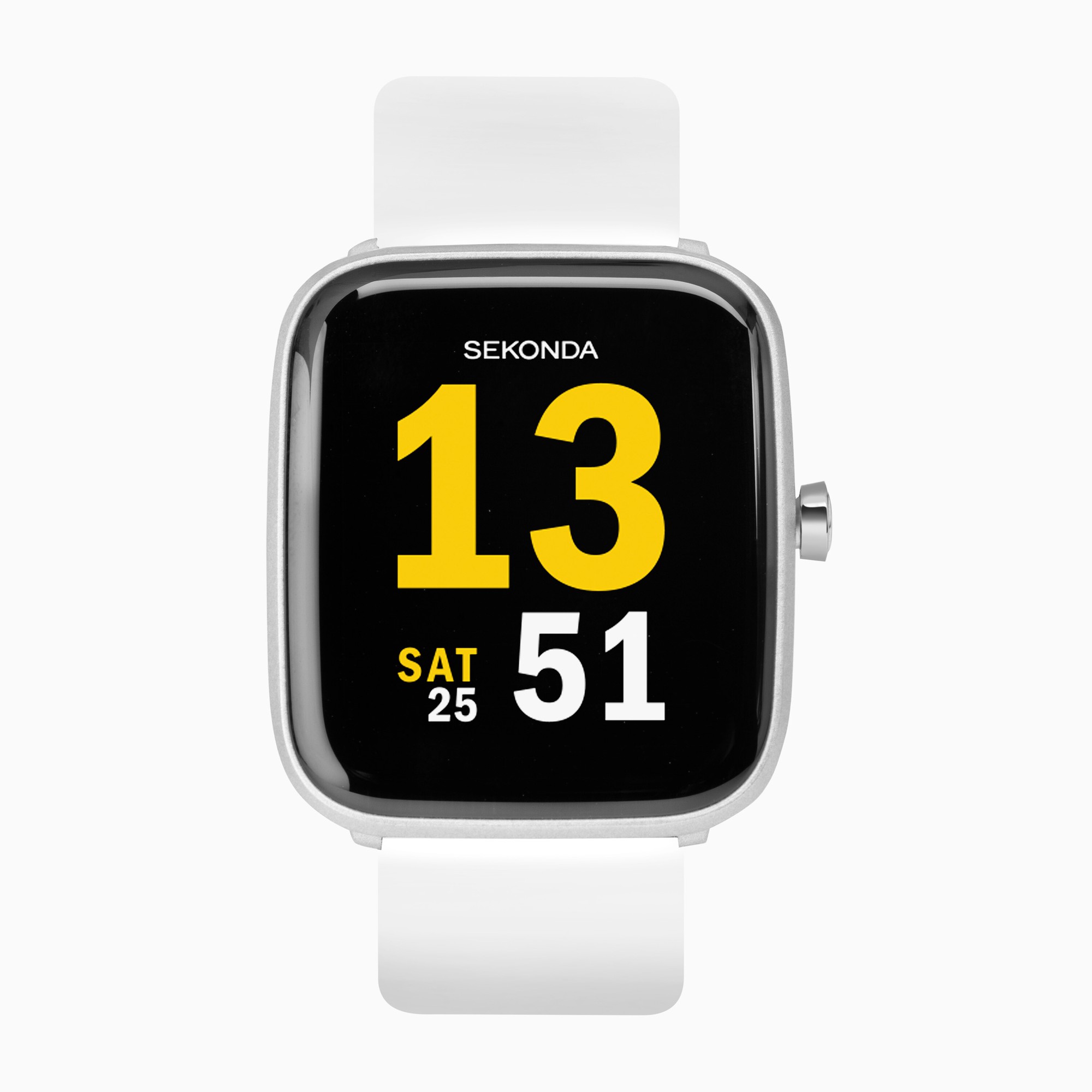 Sekonda Sekonda Motion Smart Watch | Silver Case & White Silicone Strap | 30013