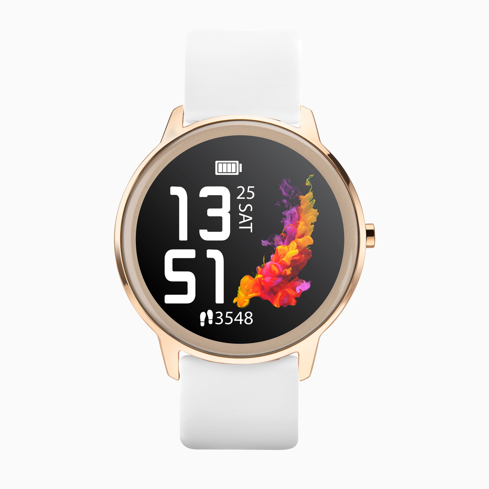Sekonda Sekonda Flex Smart Watch | Rose Gold Case & White Silicone Strap | 40445