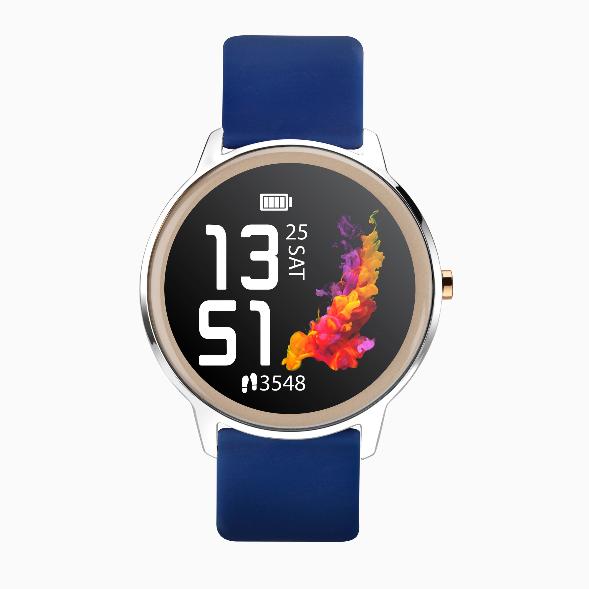 Sekonda Sekonda Flex Smart Watch | Silver Case & Navy Blue Silicone Strap | 40448
