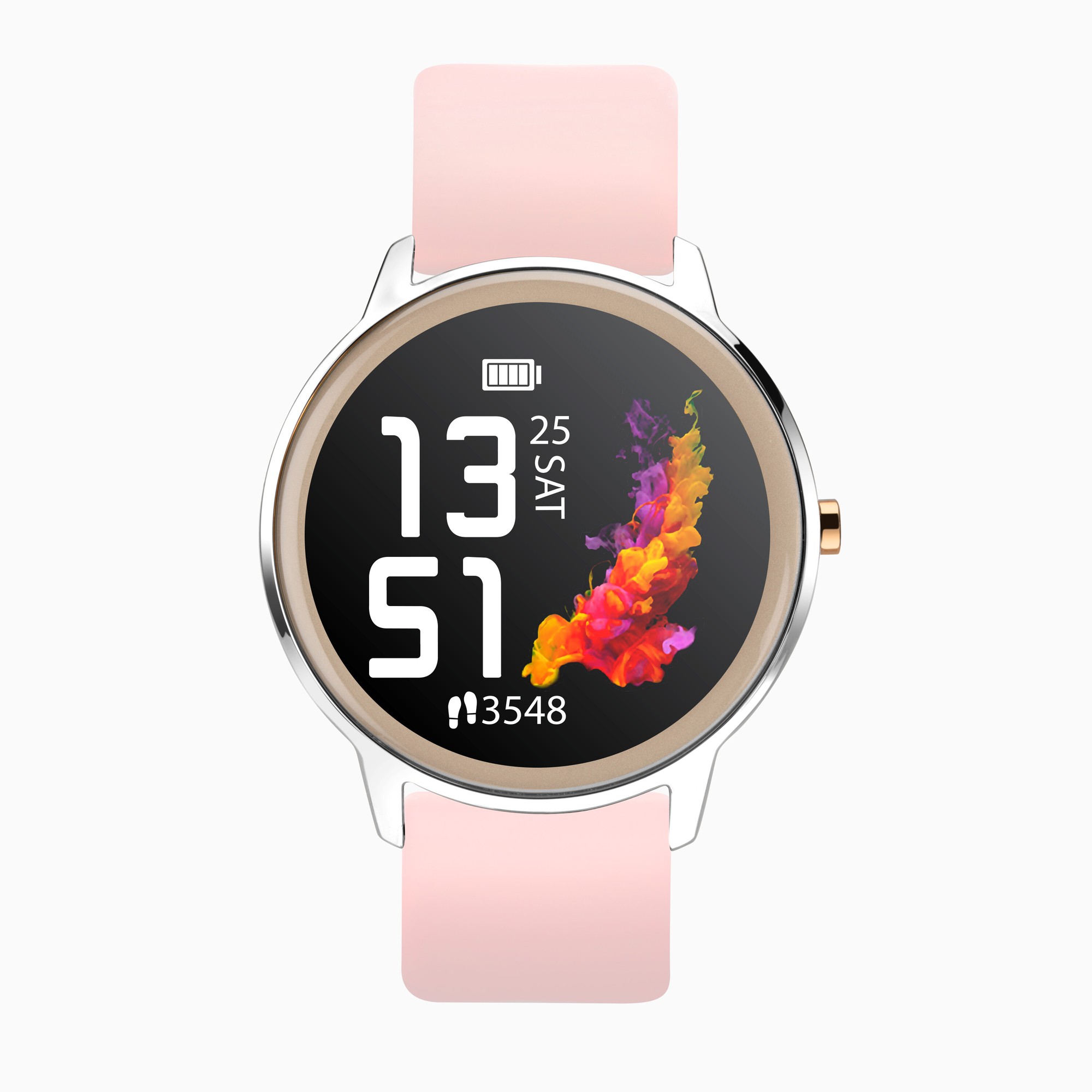 Sekonda Sekonda Flex Smart Watch | Silver Case & Pink Silicone Strap | 40449
