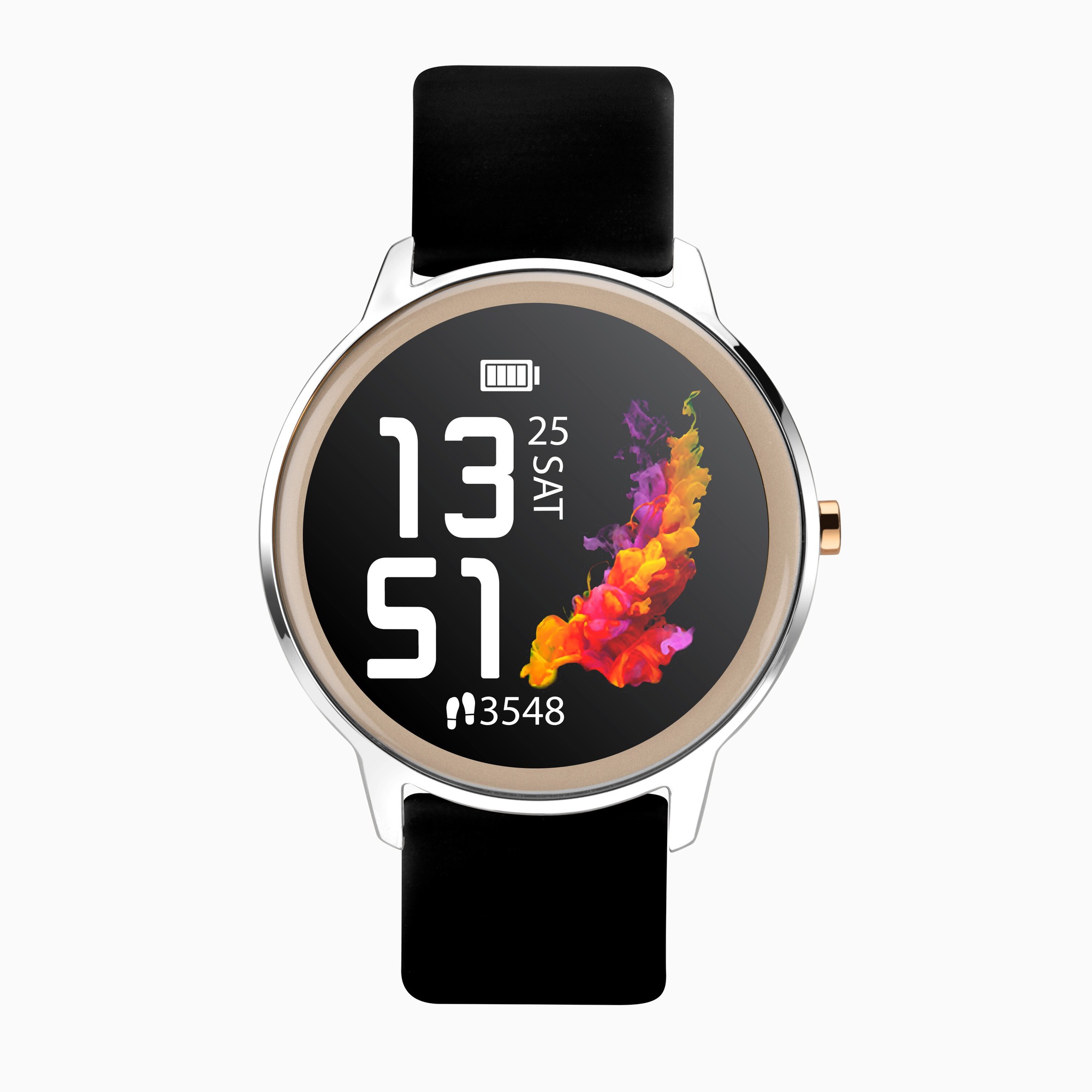Sekonda Sekonda Flex Smart Watch | Silver Case & Black Silicone Strap | 40453
