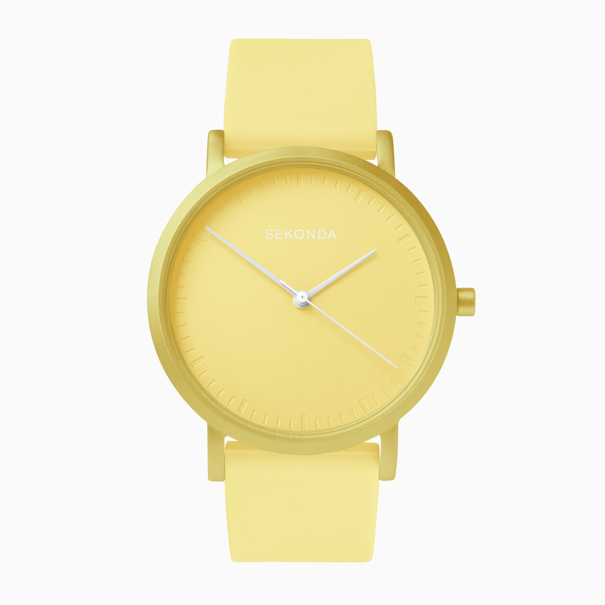Sekonda Sekonda Palette Ladies Watch | Yellow Case & Silicone Strap with Yellow Dial | 40551