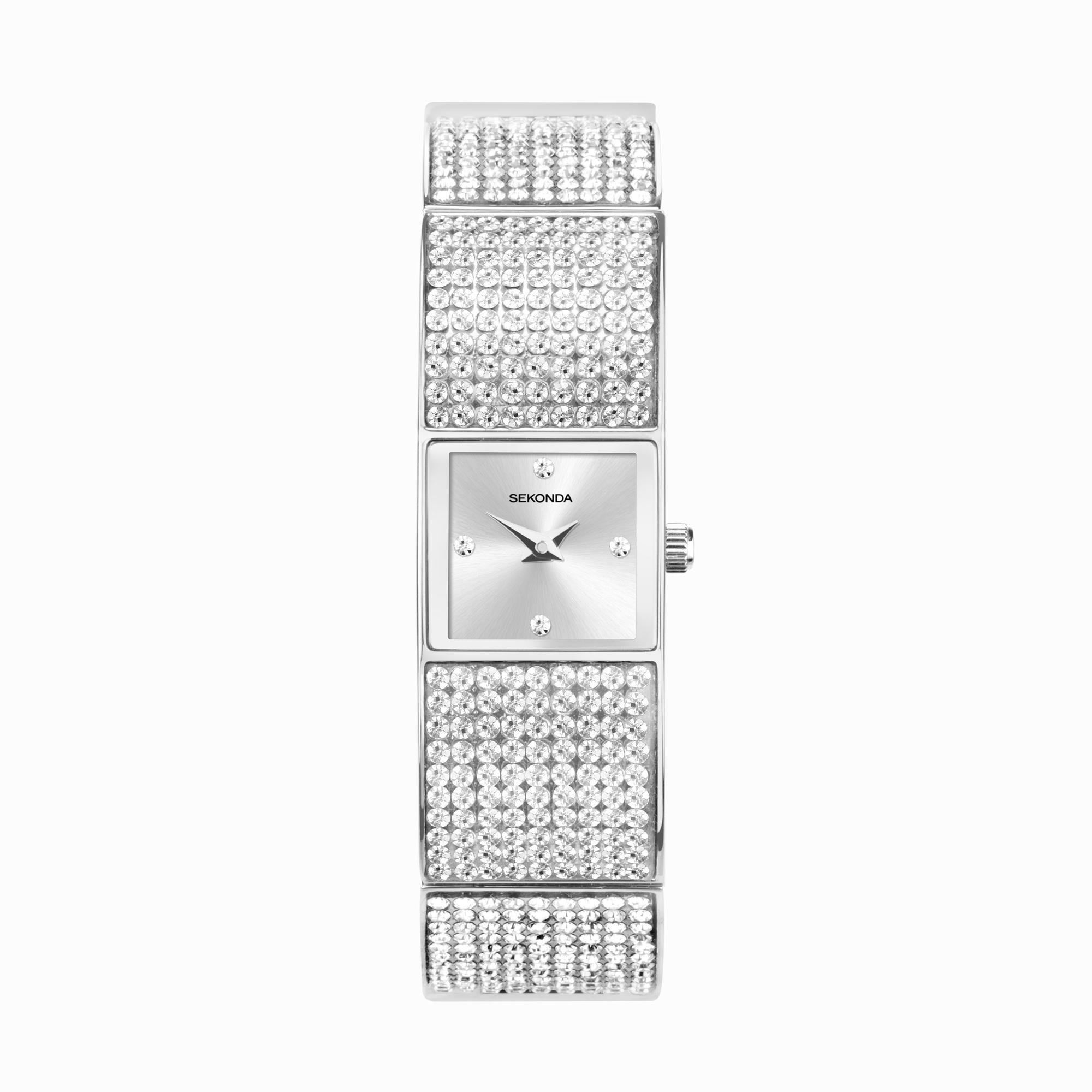 Sekonda Sekonda Crystal Ladies Watch | Silver Alloy Case & Bracelet with Silver Dial | 40602