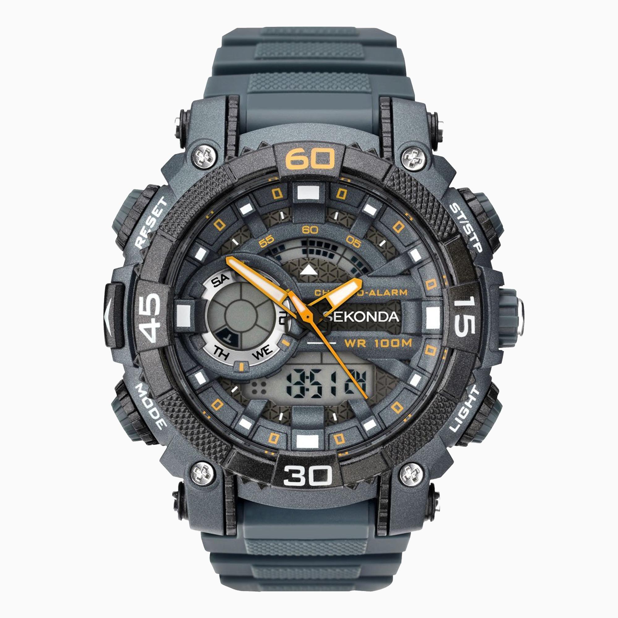 Sekonda Sekonda Digital Men's Watch | Grey Case & Plastic Strap with Grey Dial | 1349