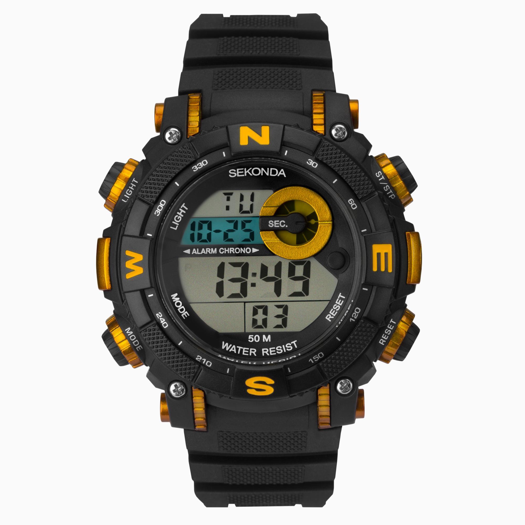 Sekonda Sekonda Digital Men's Watch | Black Case & Plastic Strap with Dial | 1526