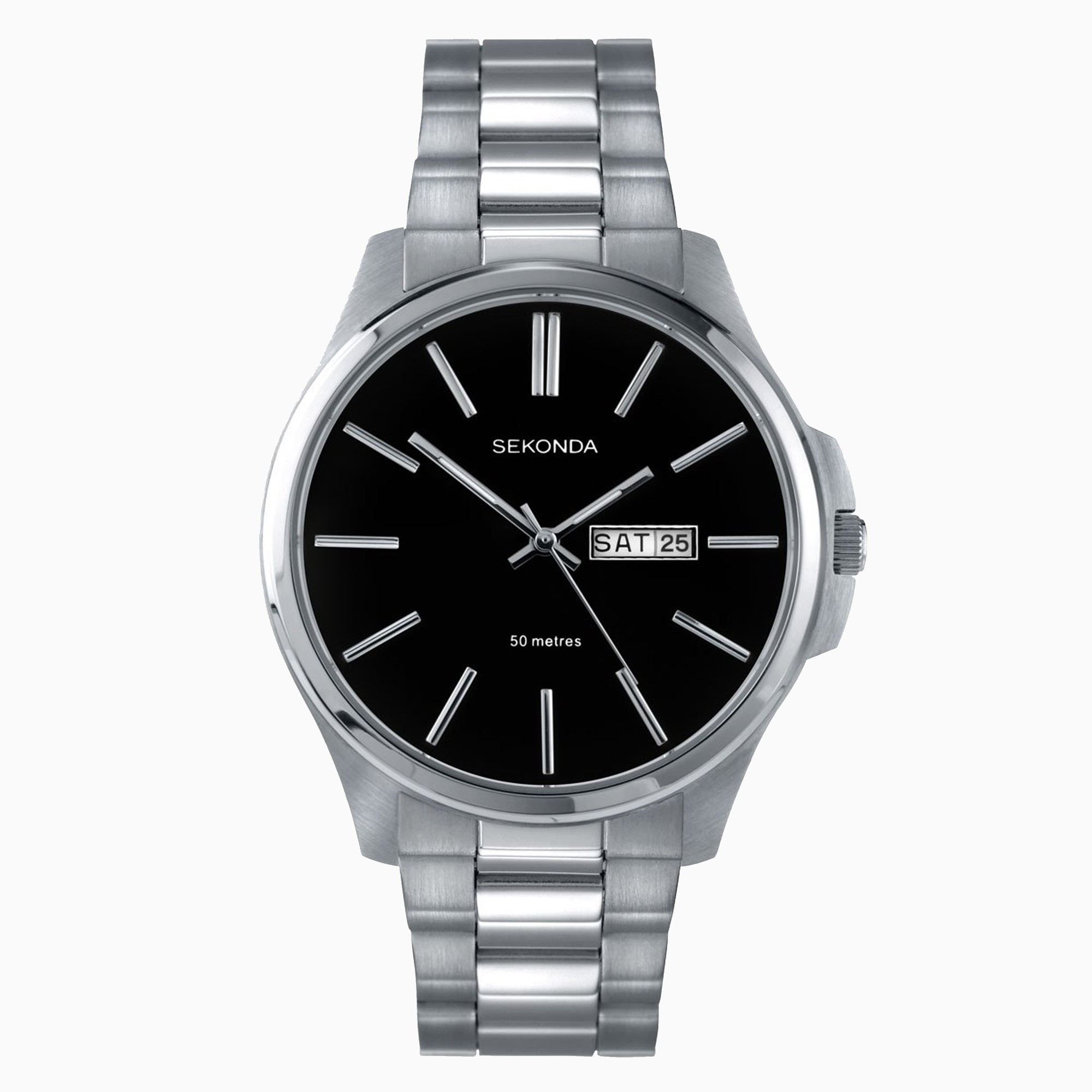 Photos - Wrist Watch Sekonda Classic Men's Watch | Silver Case & Stainless Steel Bracel 