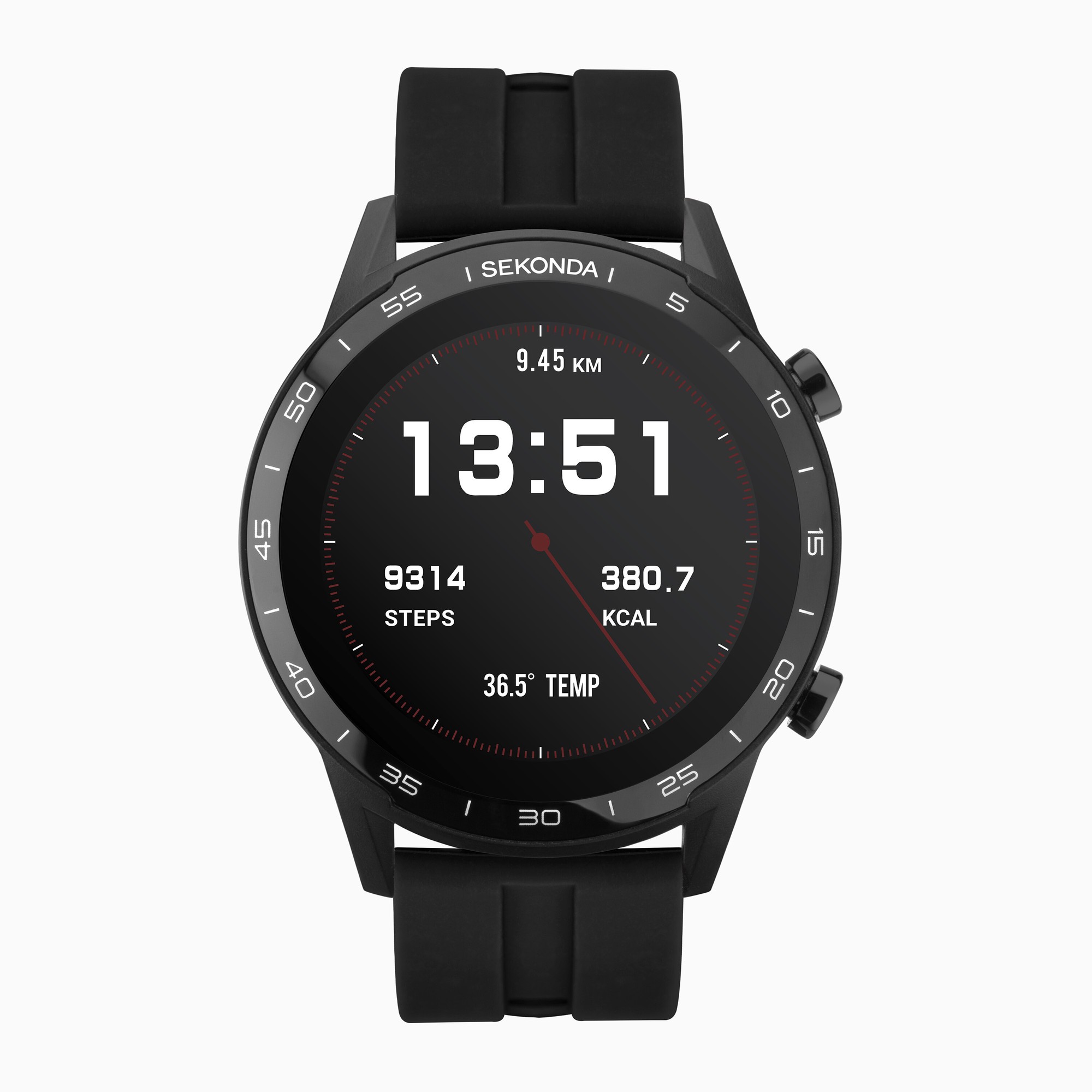 Photos - Wrist Watch Sekonda Active Smart Watch | Black Case & Black Silicone Strap | 1 