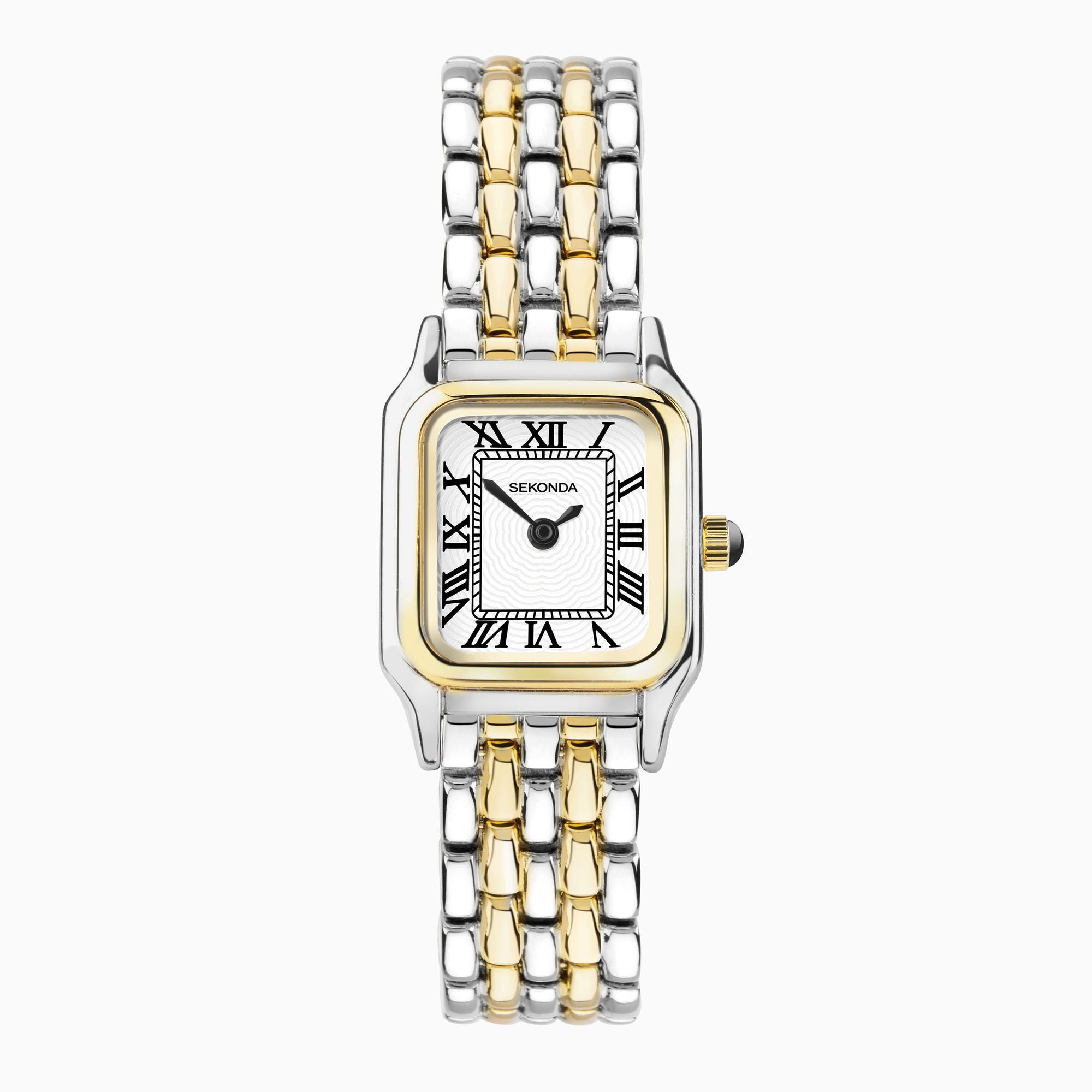 Sekonda Sekonda Monica Ladies Watch | Two Tone Case & Alloy Bracelet with White Dial | 40125